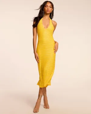 Sloan Beaded Halter Midi Dress