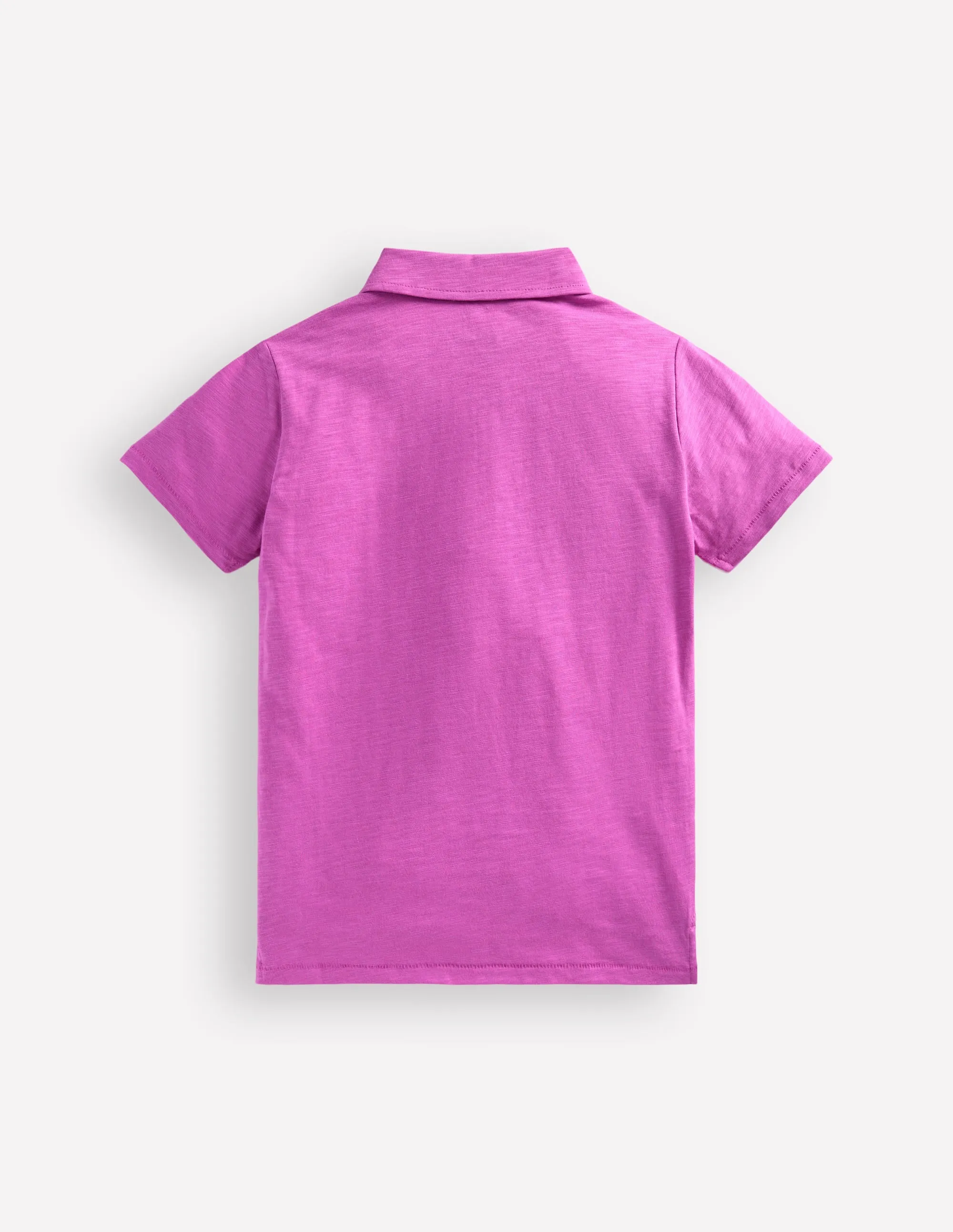 Slub Polo Shirt-Foxglove Purple