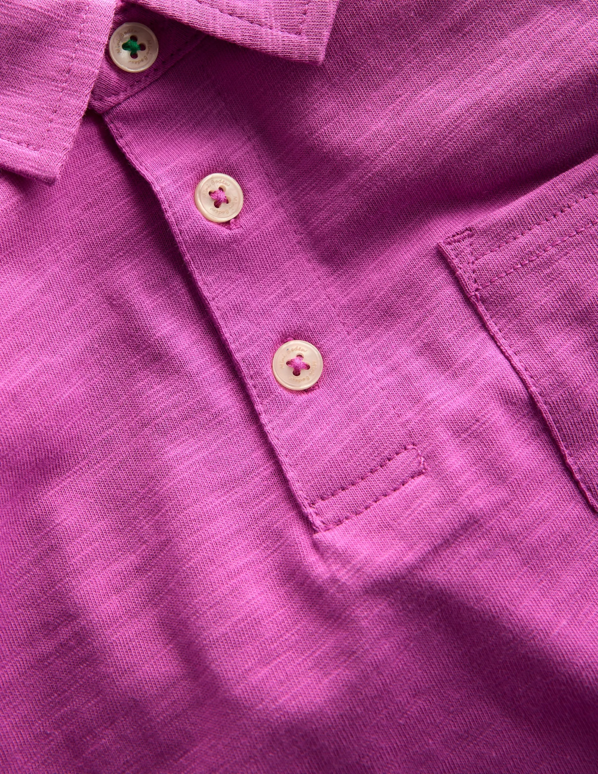 Slub Polo Shirt-Foxglove Purple