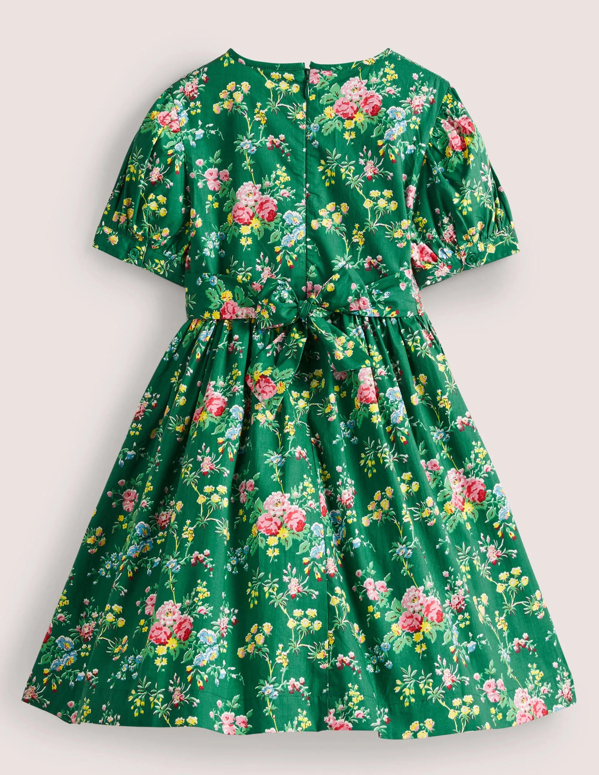Smocked Dress-Shady Glade Green Floral