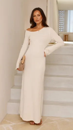 Soulina Knit Maxi Dress - Cream