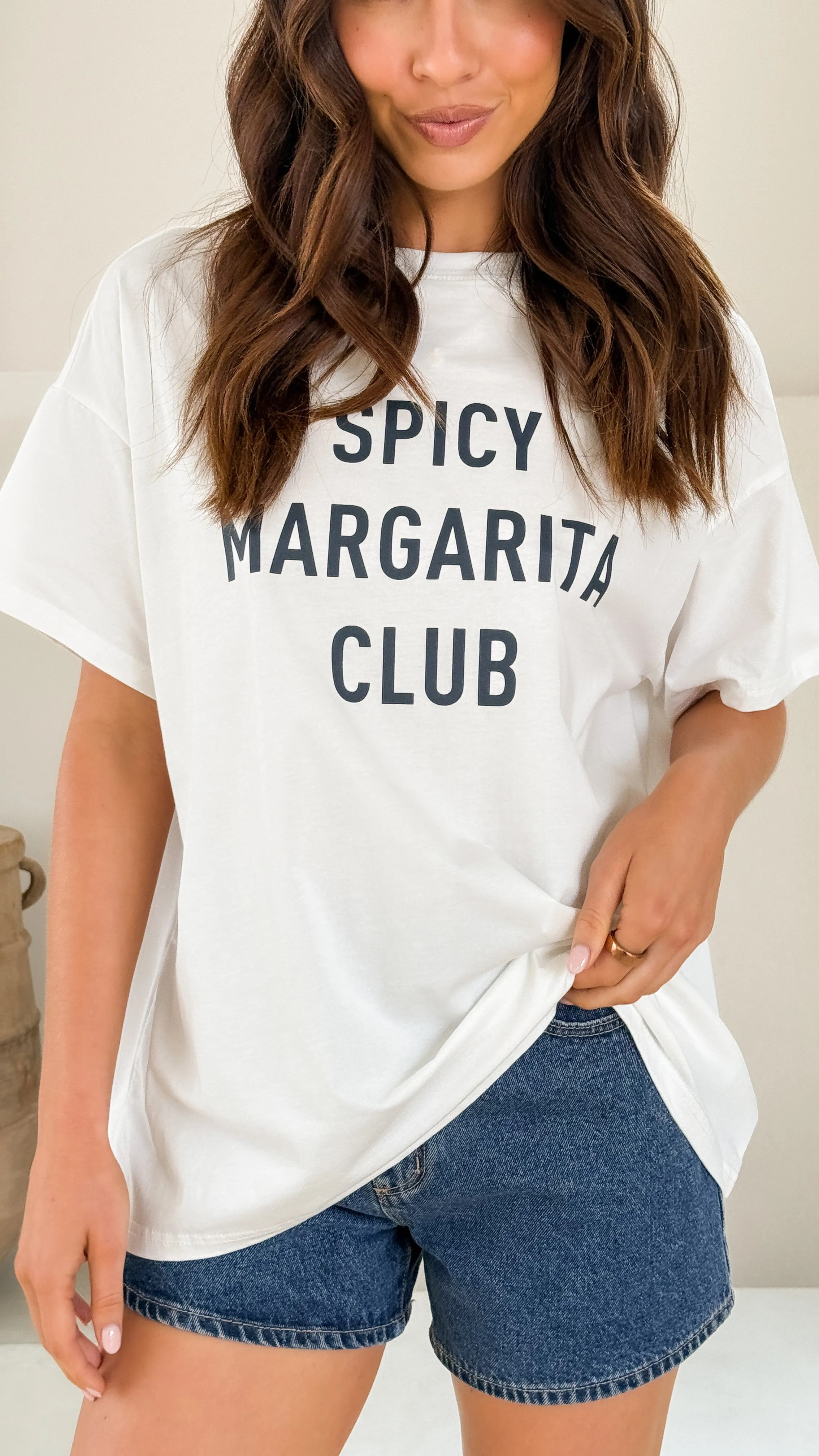 Spicy Margarita Club Tee - White