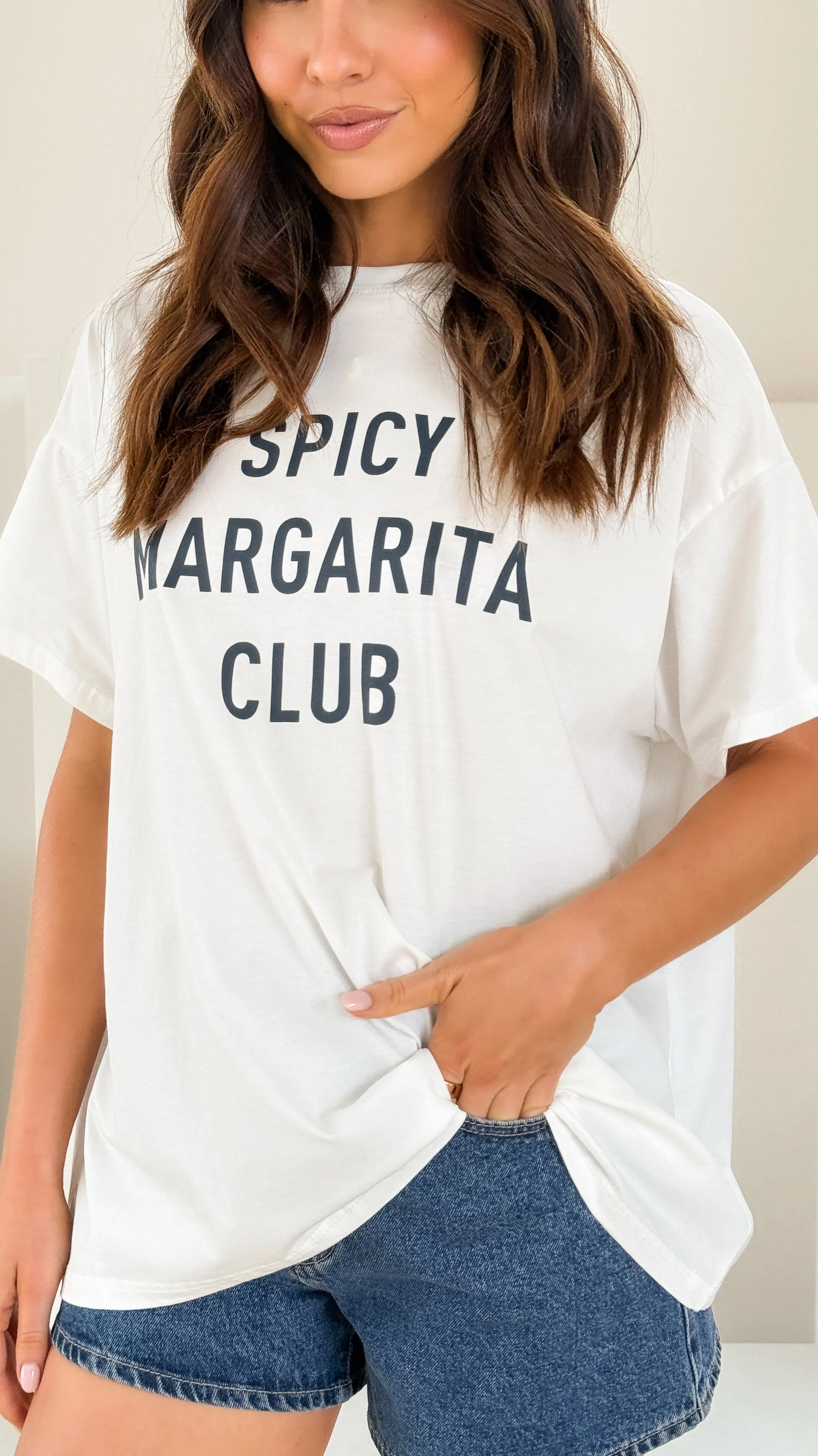 Spicy Margarita Club Tee - White