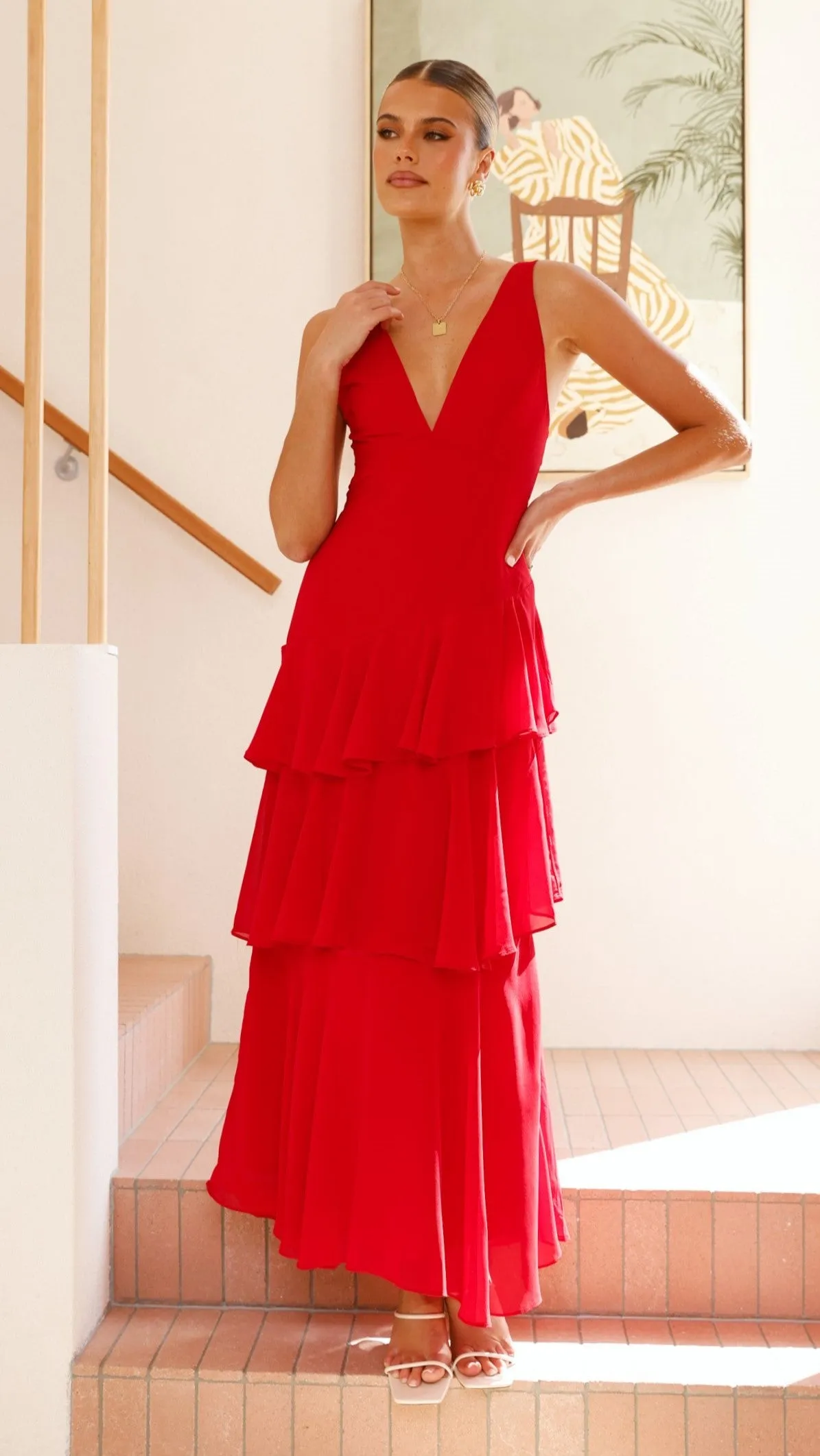 Stasie Maxi Dress - Red