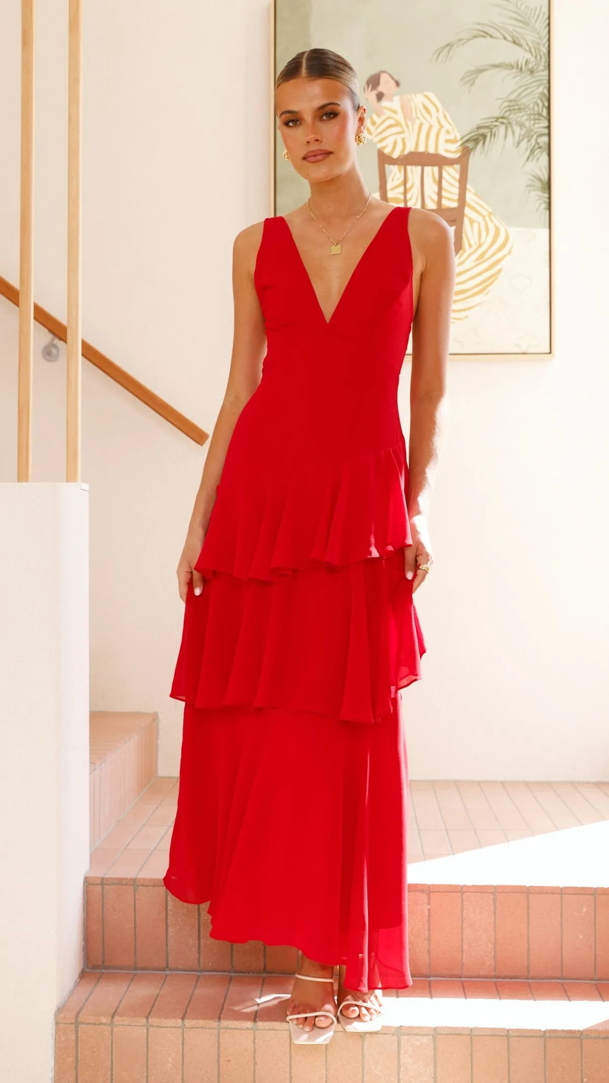 Stasie Maxi Dress - Red