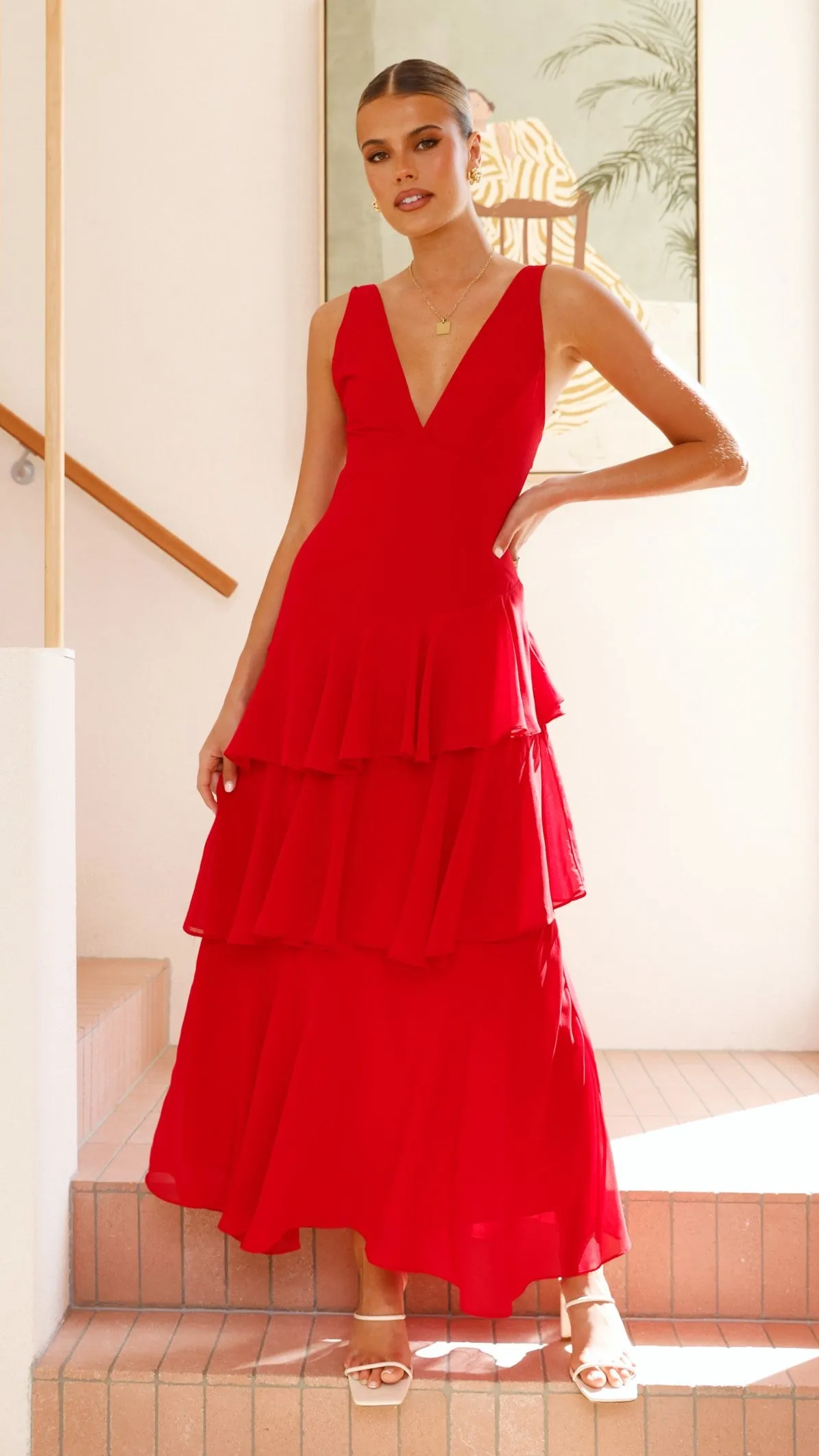 Stasie Maxi Dress - Red