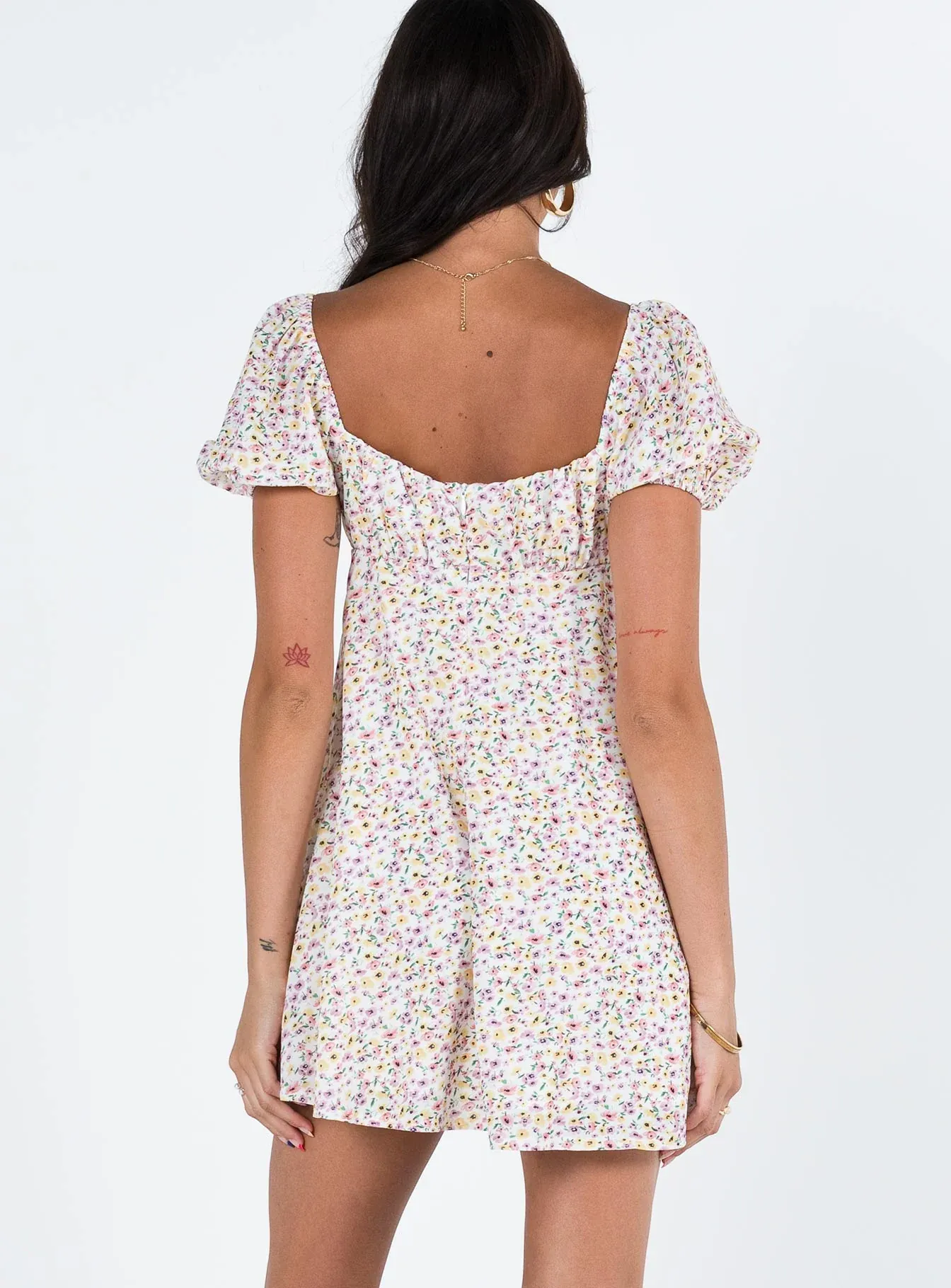 Sudarso Mini Dress Yellow Floral