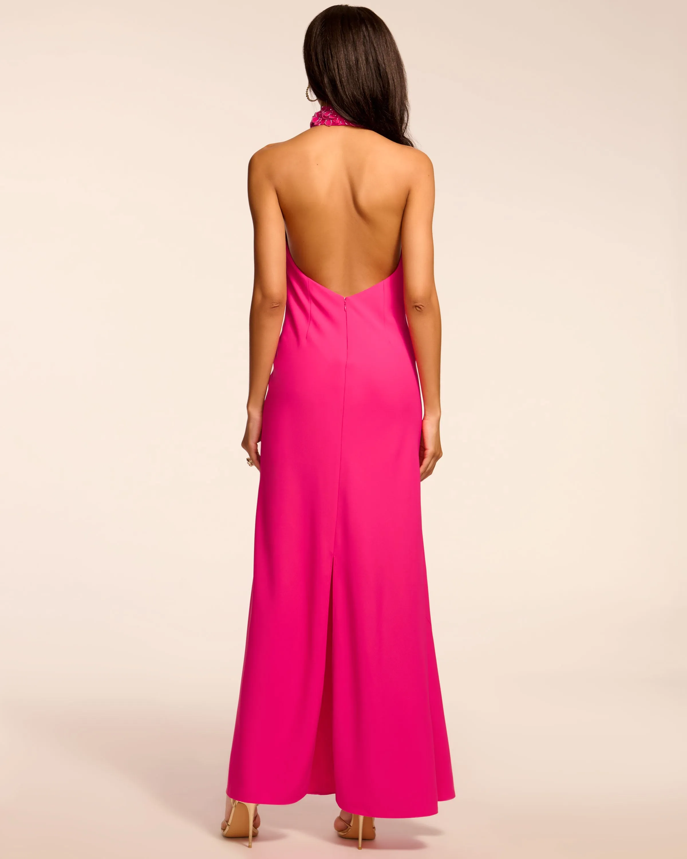 Sullivan Floral Embellished Crepe Gown