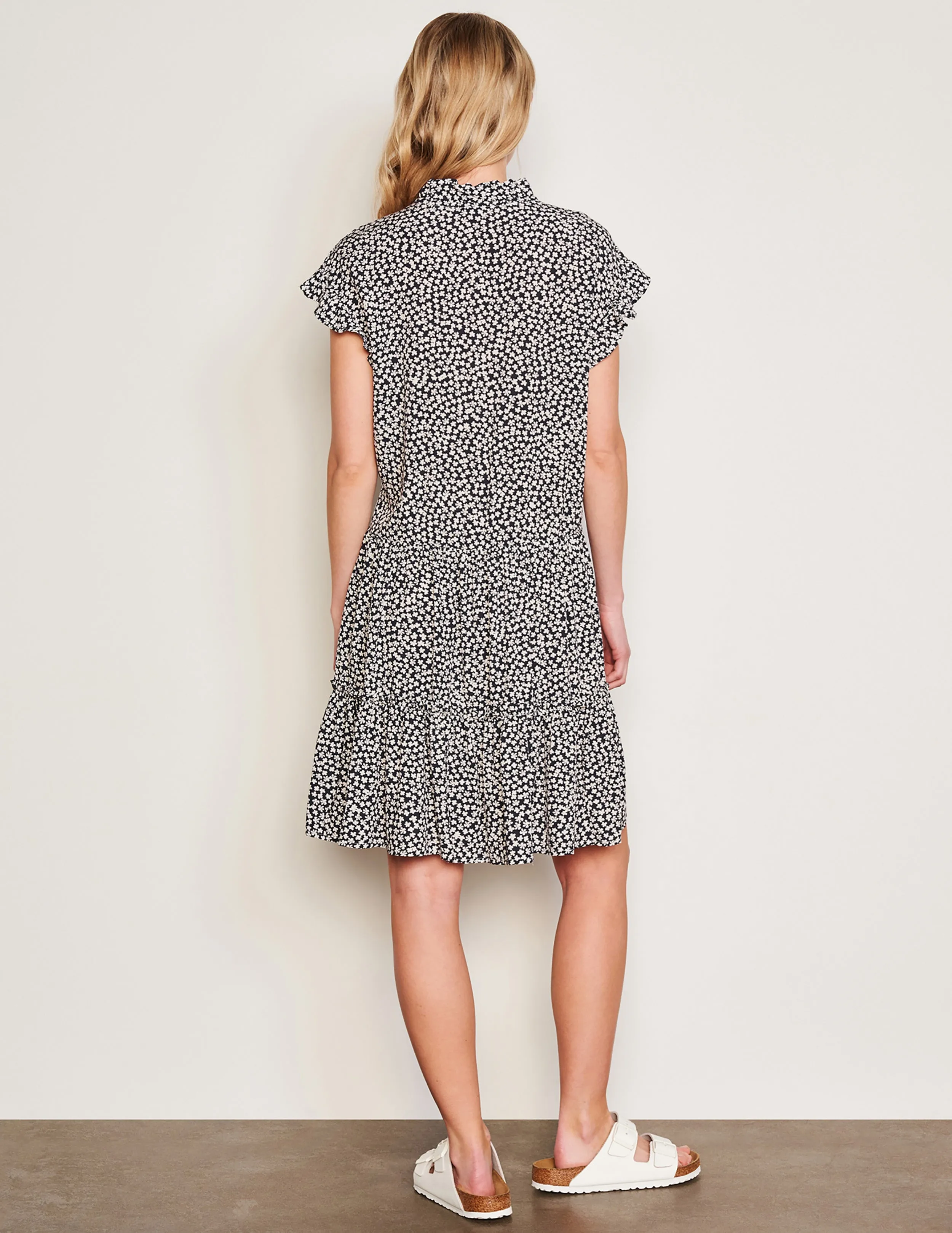 Sundry Clover Short Femme Dress in Optic White
