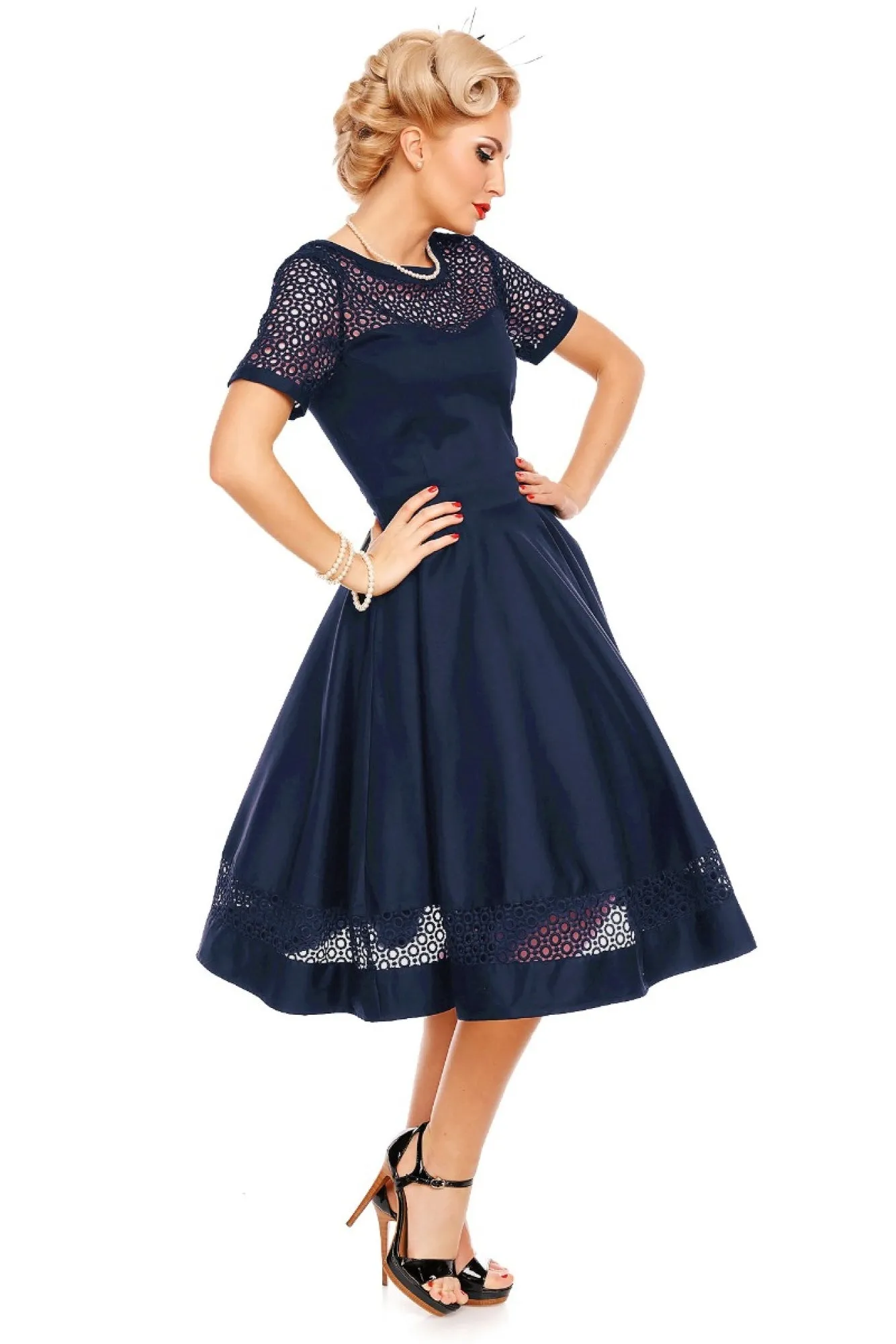 Tessa Dress in Navy