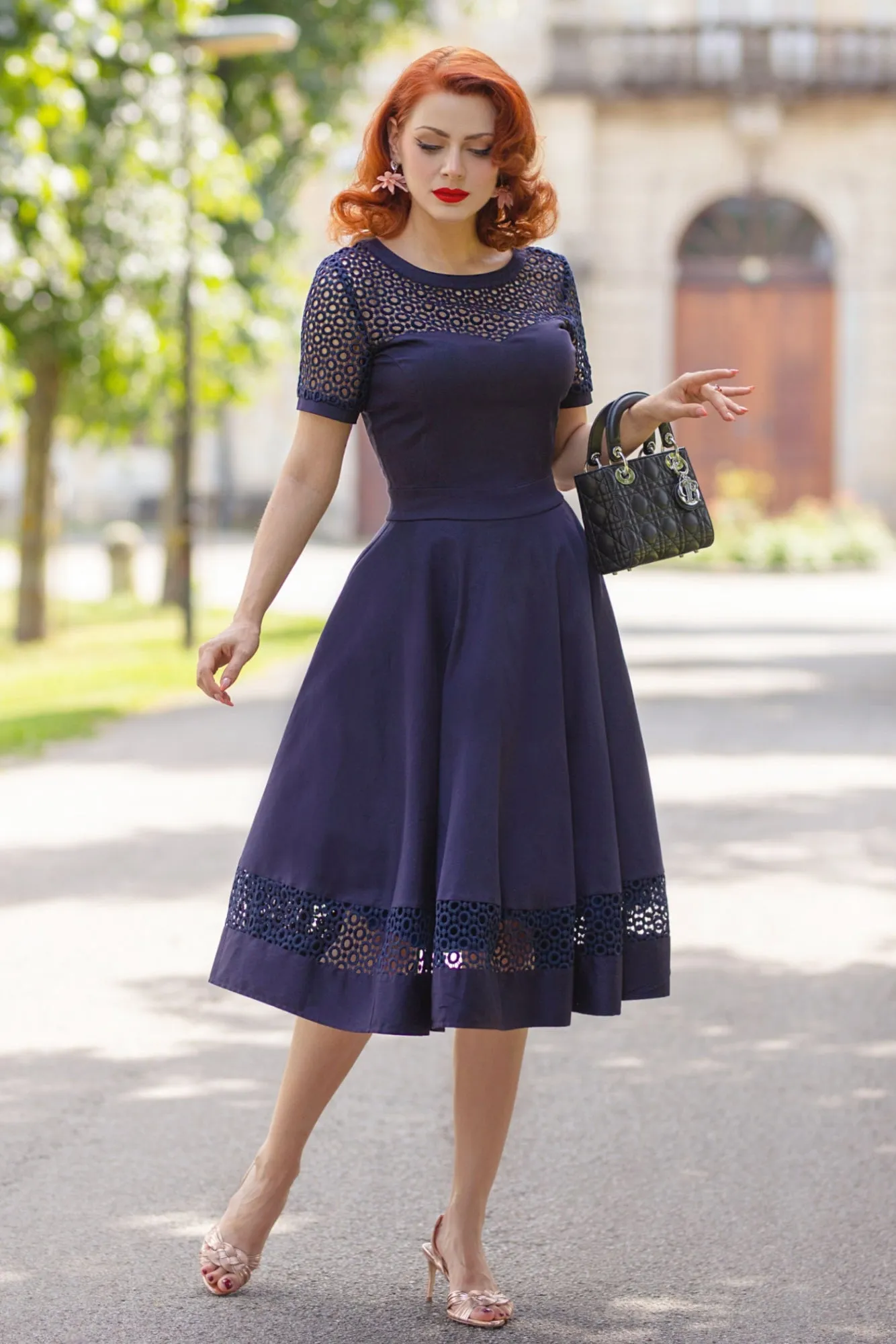 Tessa Dress in Navy