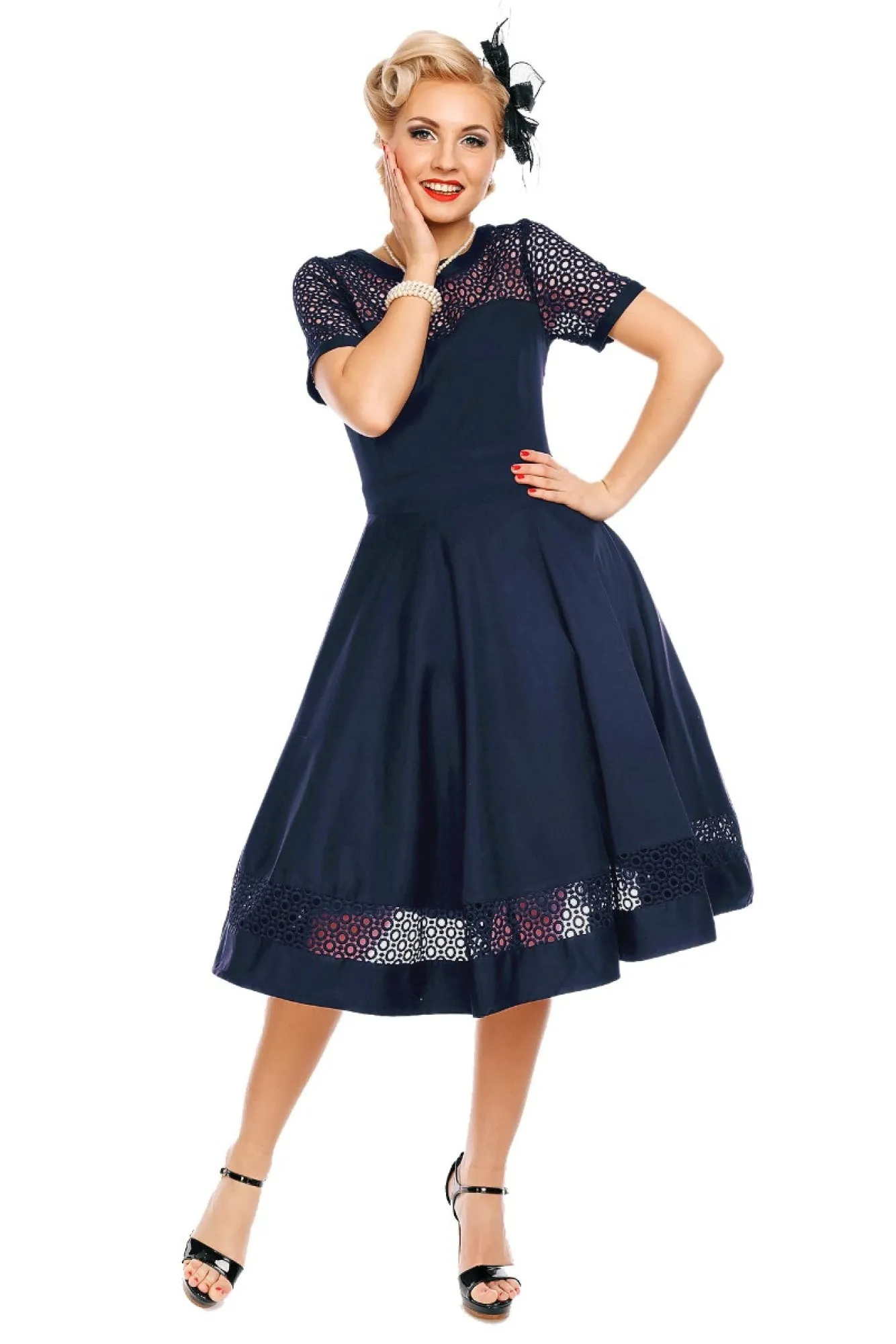 Tessa Dress in Navy