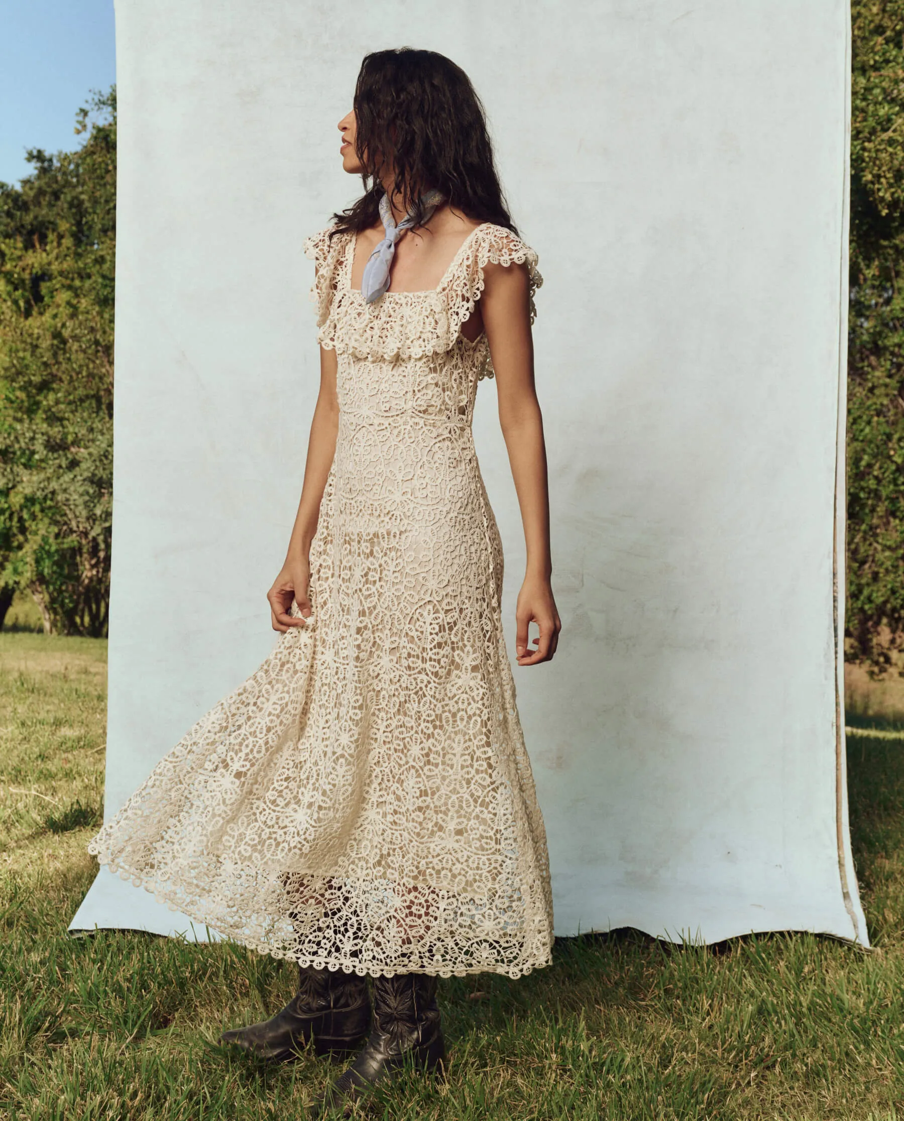 The Balcony Dress. -- Cream