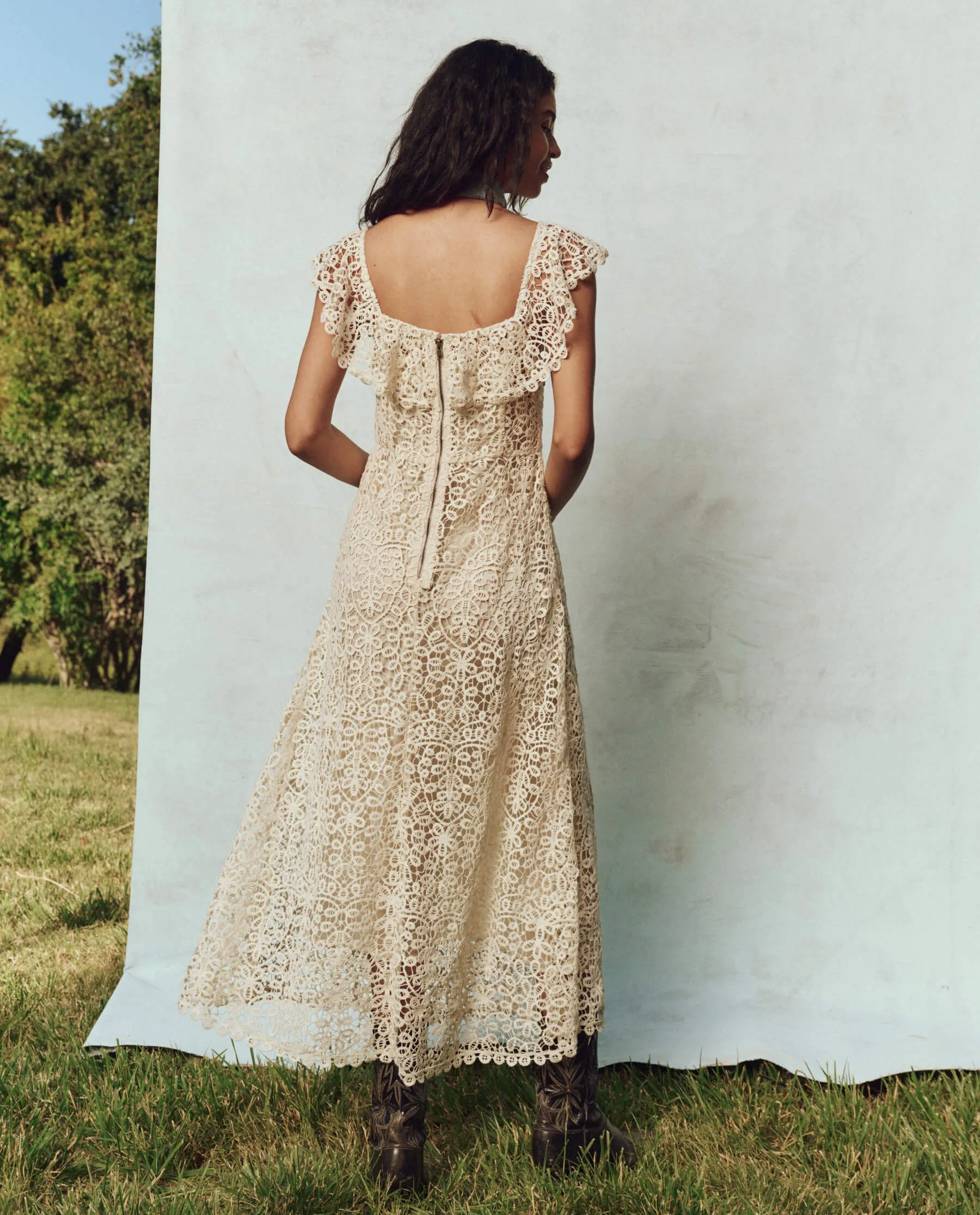 The Balcony Dress. -- Cream