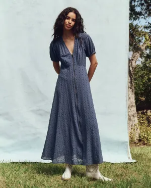 The Veranda Dress. -- Riverside Blue