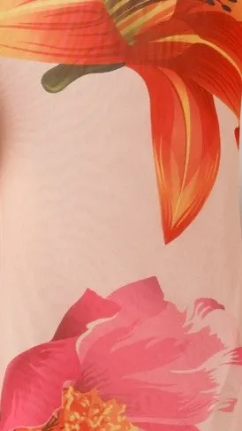 Tiah Halter Neck Maxi Dress - Pink Blossom