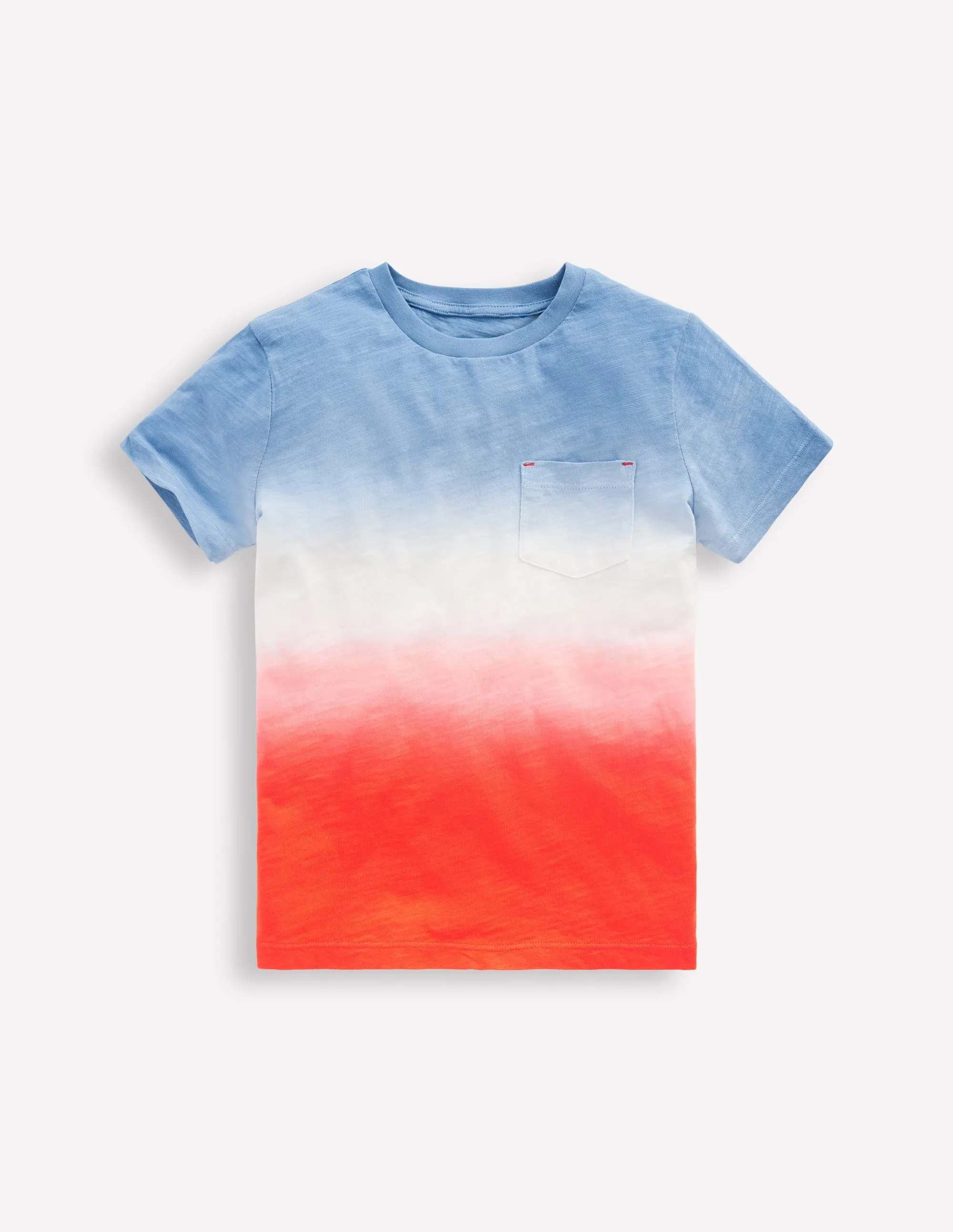Tie Dye T-Shirt-Glacier Blue and Sunset Orange