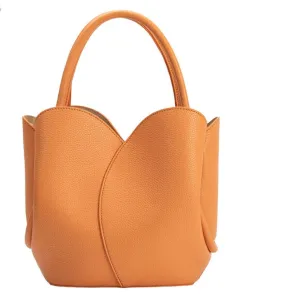 Tulip Orange Recycled Vegan Top Handle Bag