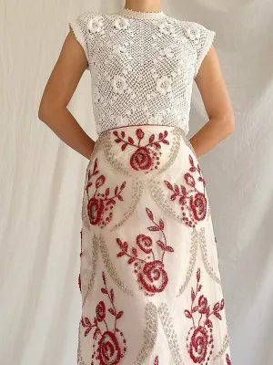 Vintage Hand Crochet Top - XS/S