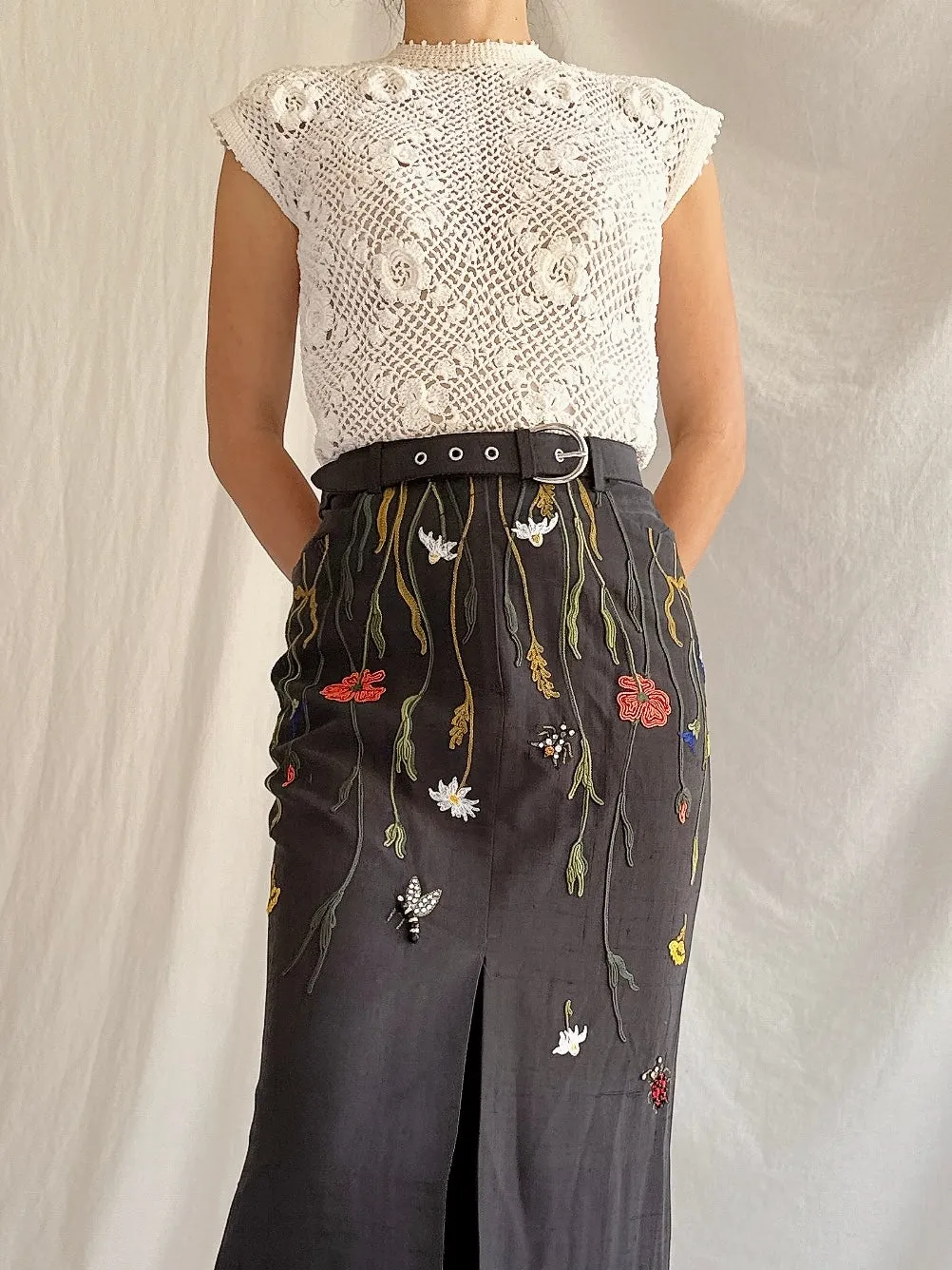 Vintage Hand Crochet Top - XS/S