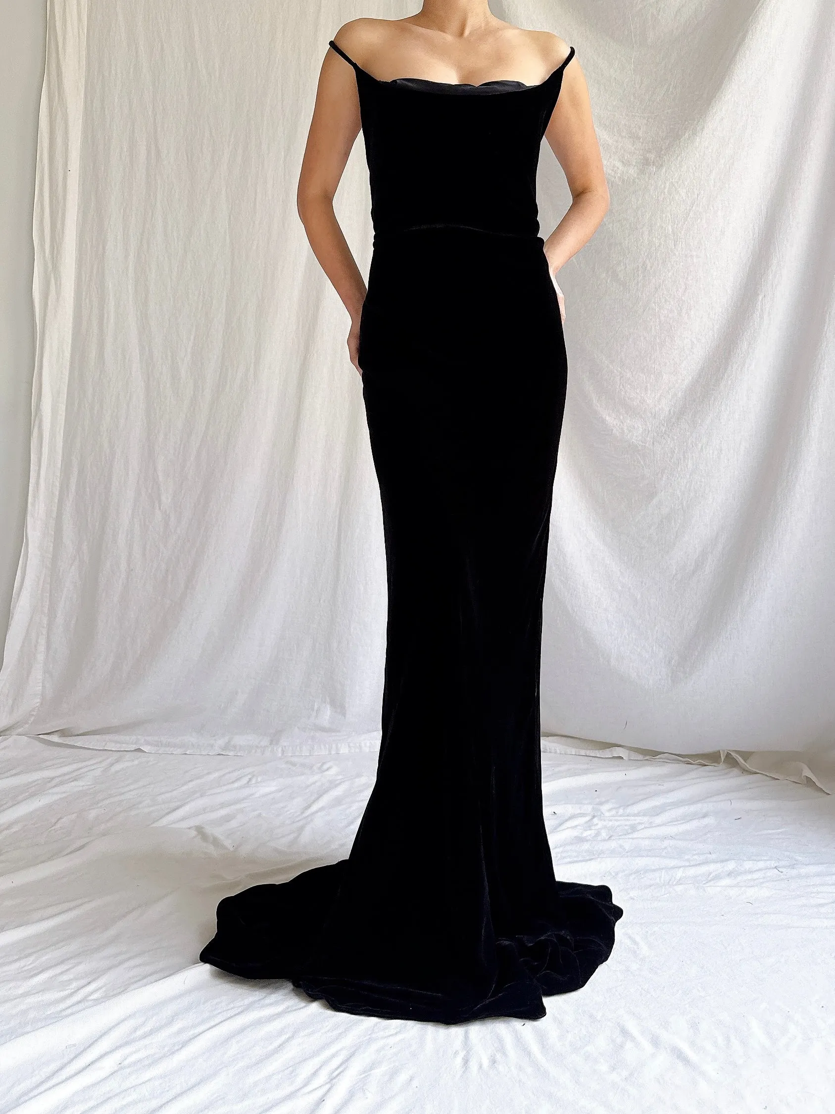 Vintage Helen David UK Silk Gown - M