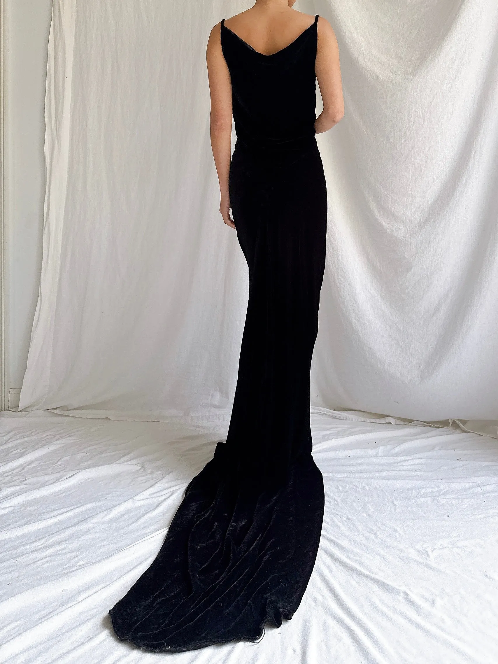 Vintage Helen David UK Silk Gown - M
