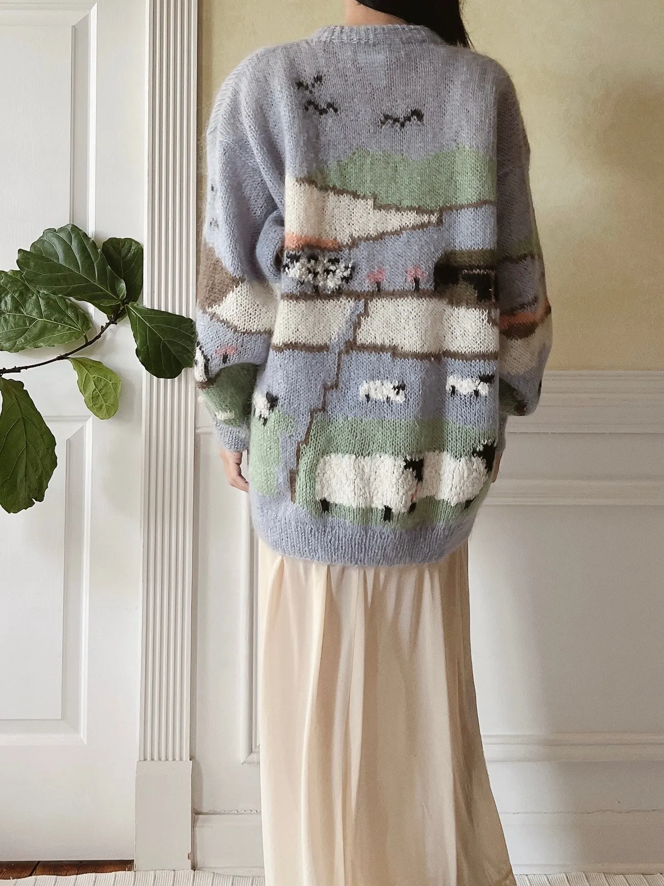 Vintage Pastel Mohair Pastoral Sweater - M/L