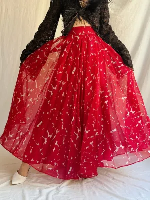 Vintage Petrovitch & Robinson Silk Organza Skirt - M/L