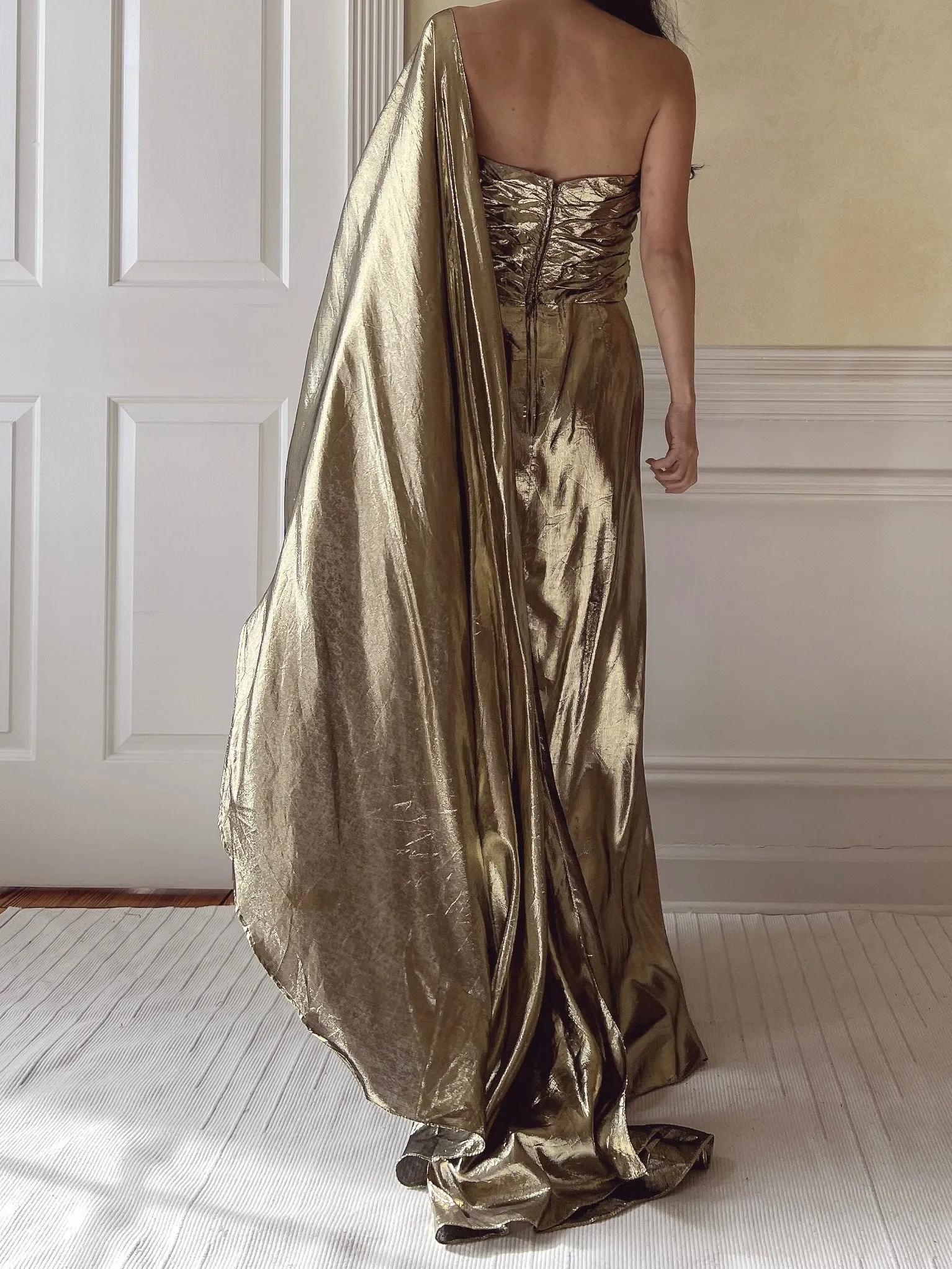 Vintage Victor Costa Lurex Gown - M/L