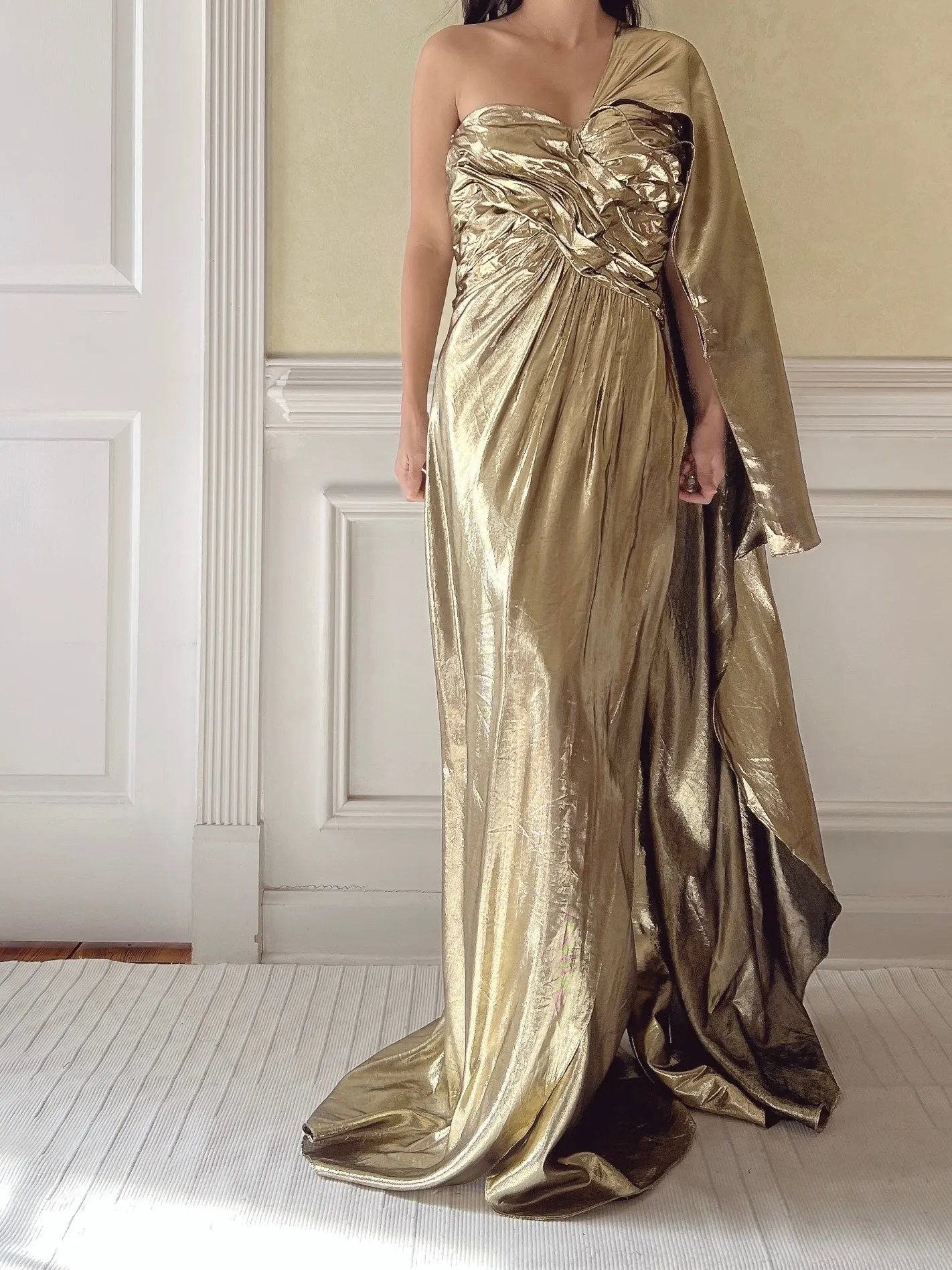 Vintage Victor Costa Lurex Gown - M/L