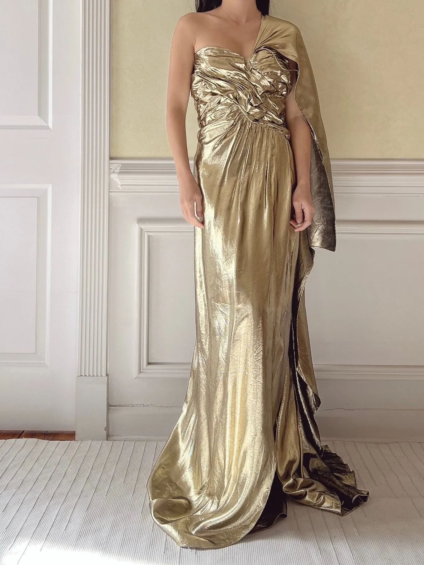 Vintage Victor Costa Lurex Gown - M/L