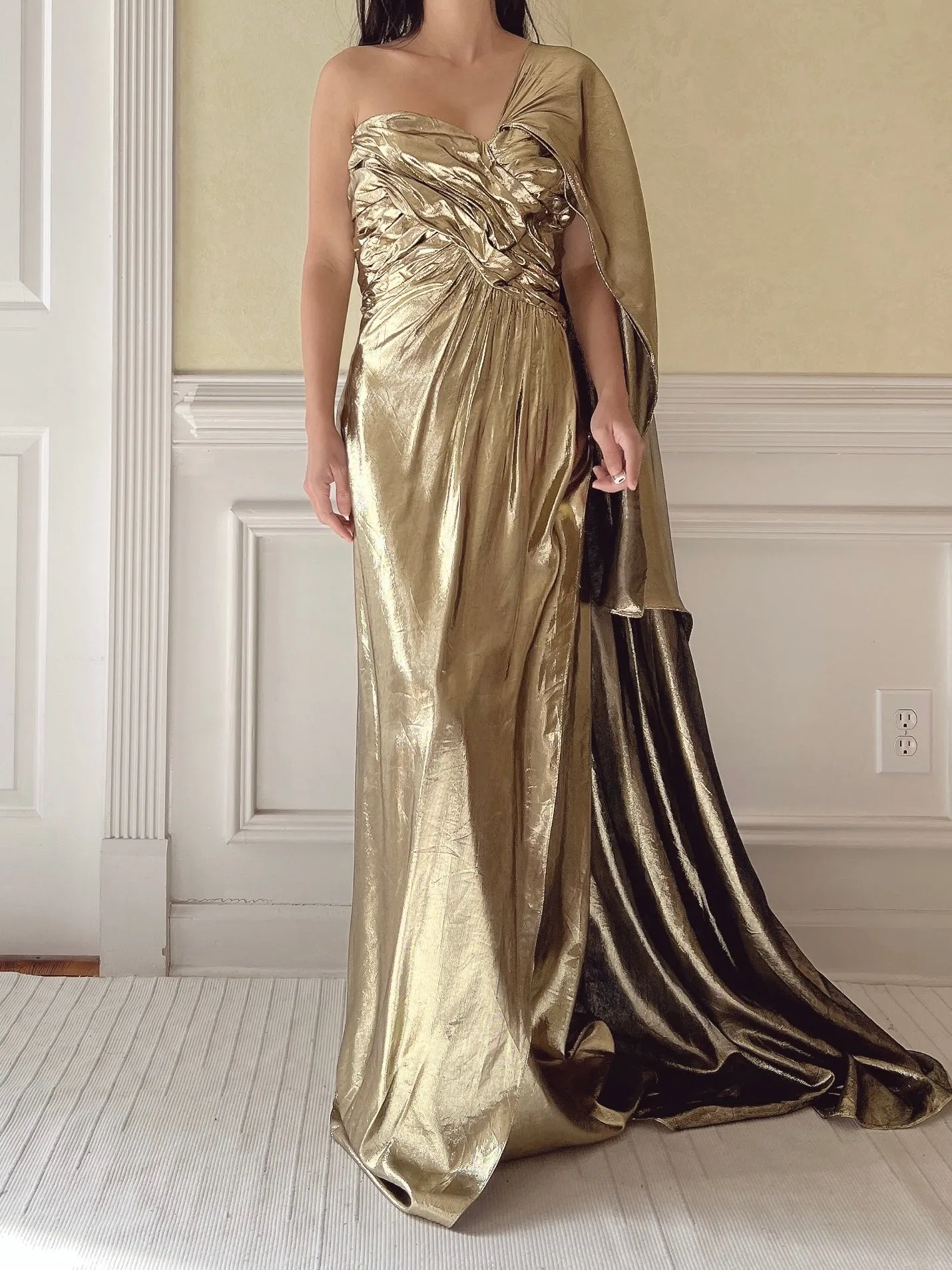 Vintage Victor Costa Lurex Gown - M/L