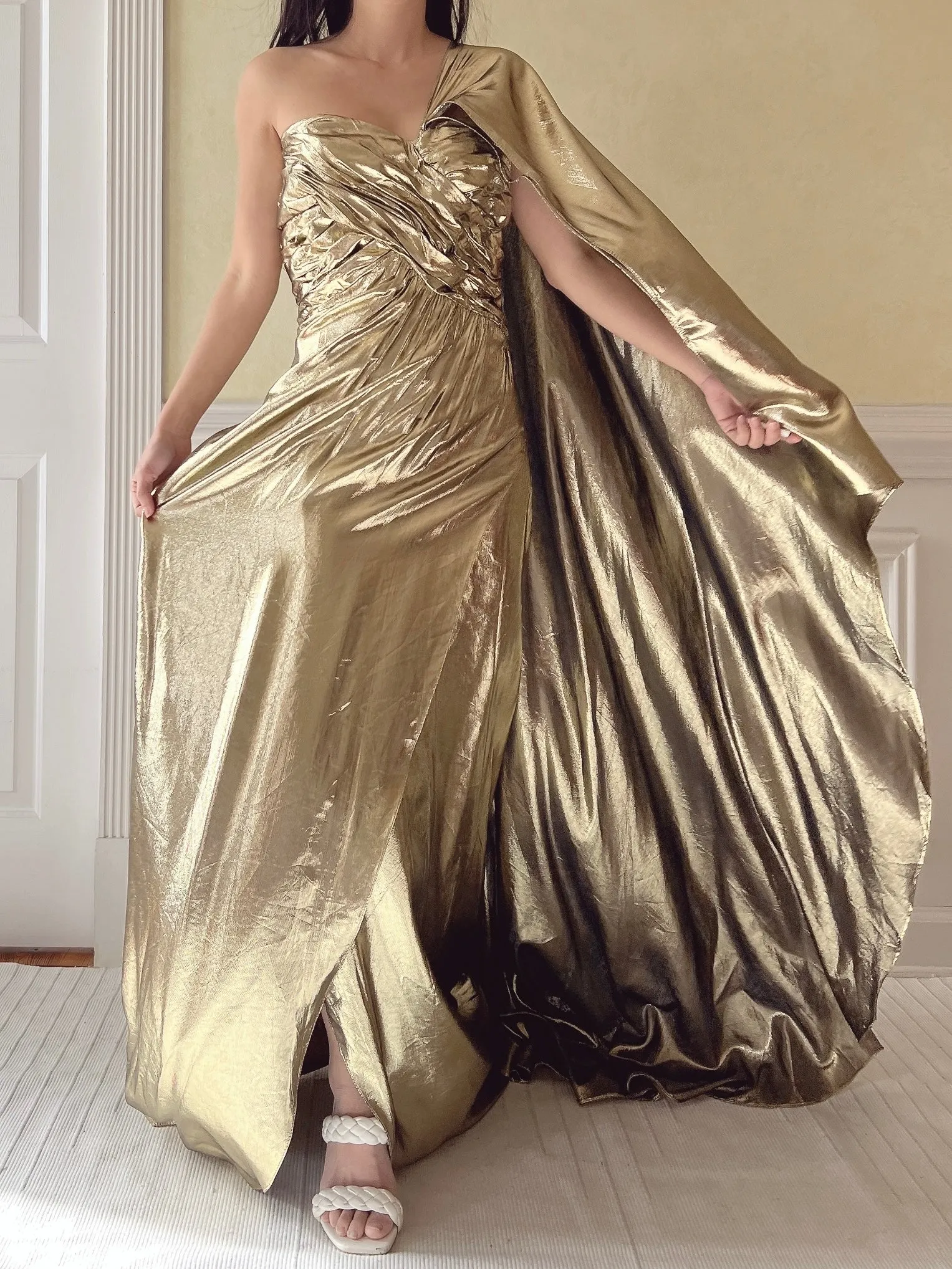 Vintage Victor Costa Lurex Gown - M/L