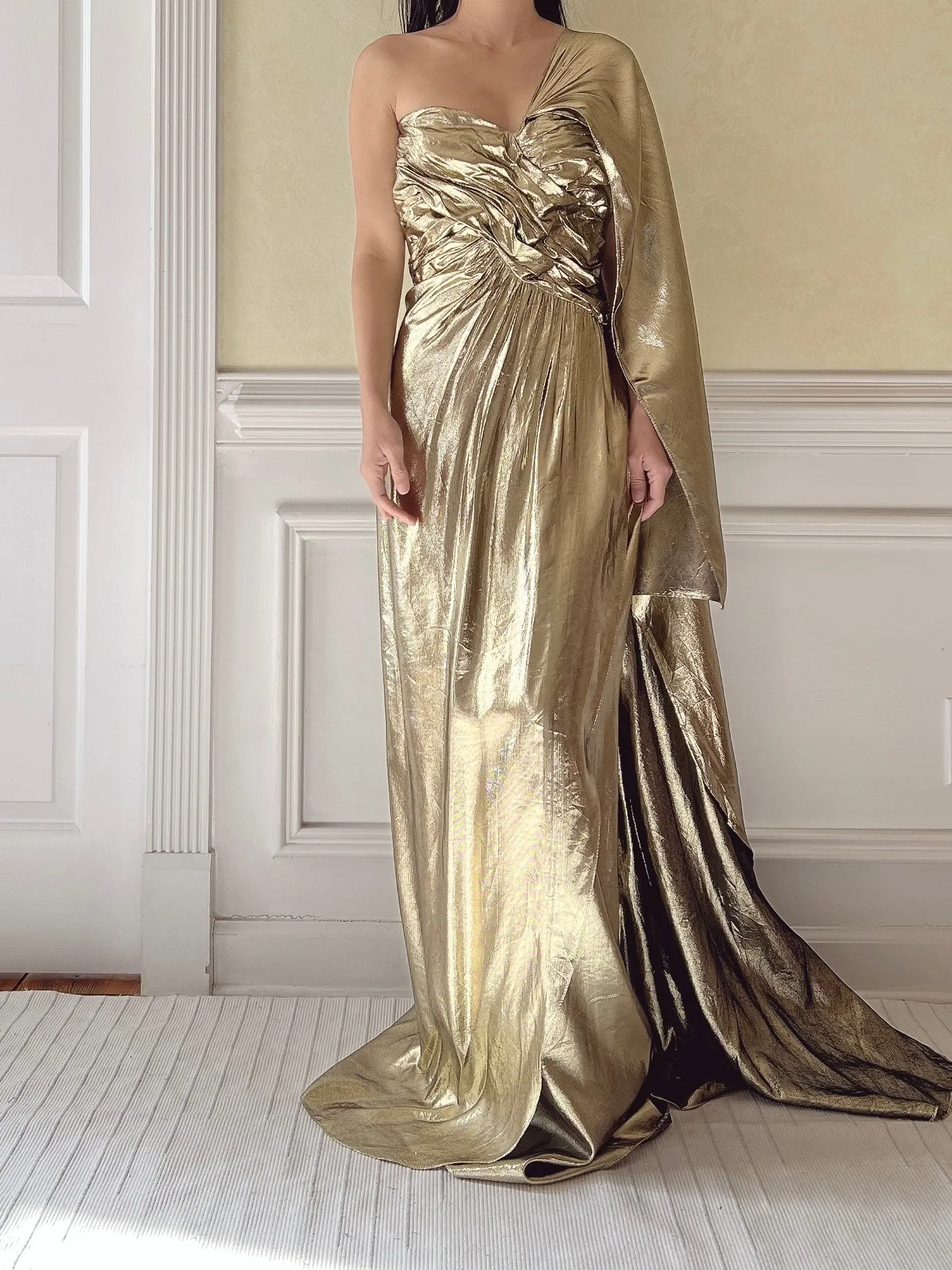 Vintage Victor Costa Lurex Gown - M/L