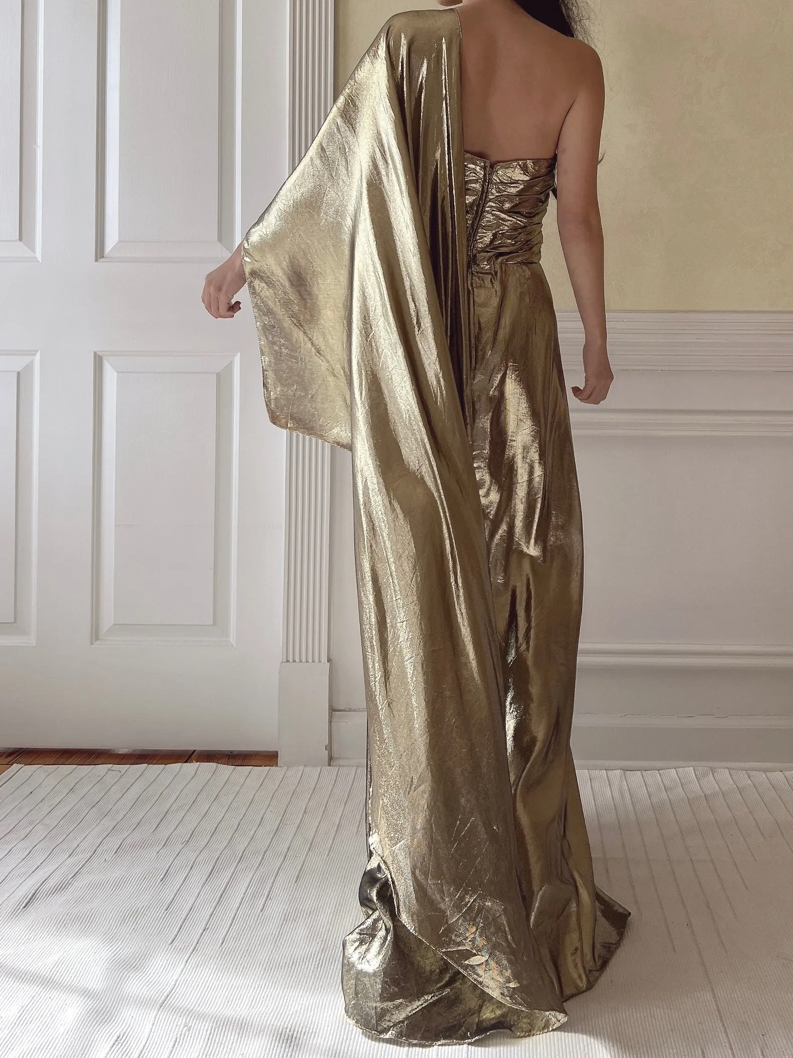 Vintage Victor Costa Lurex Gown - M/L