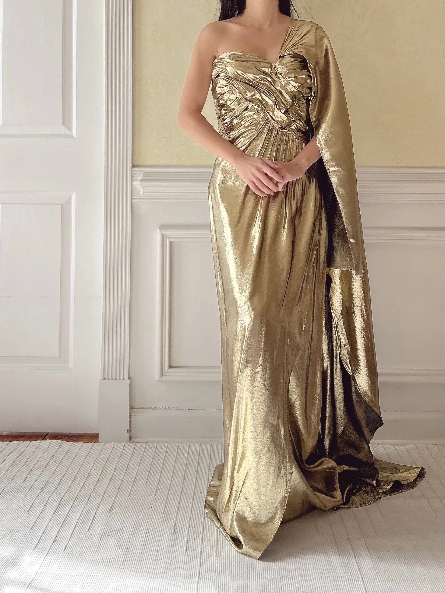 Vintage Victor Costa Lurex Gown - M/L