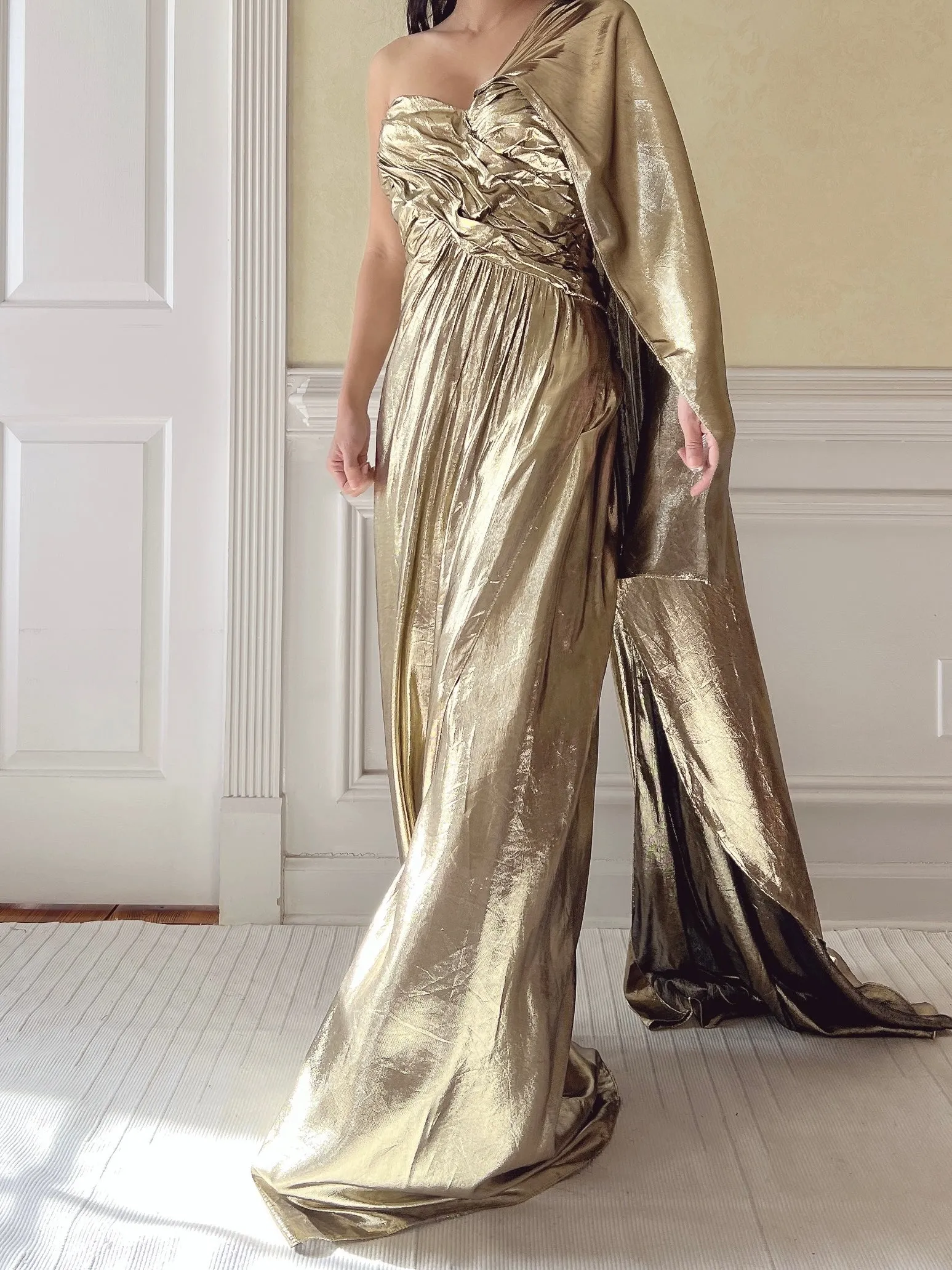 Vintage Victor Costa Lurex Gown - M/L