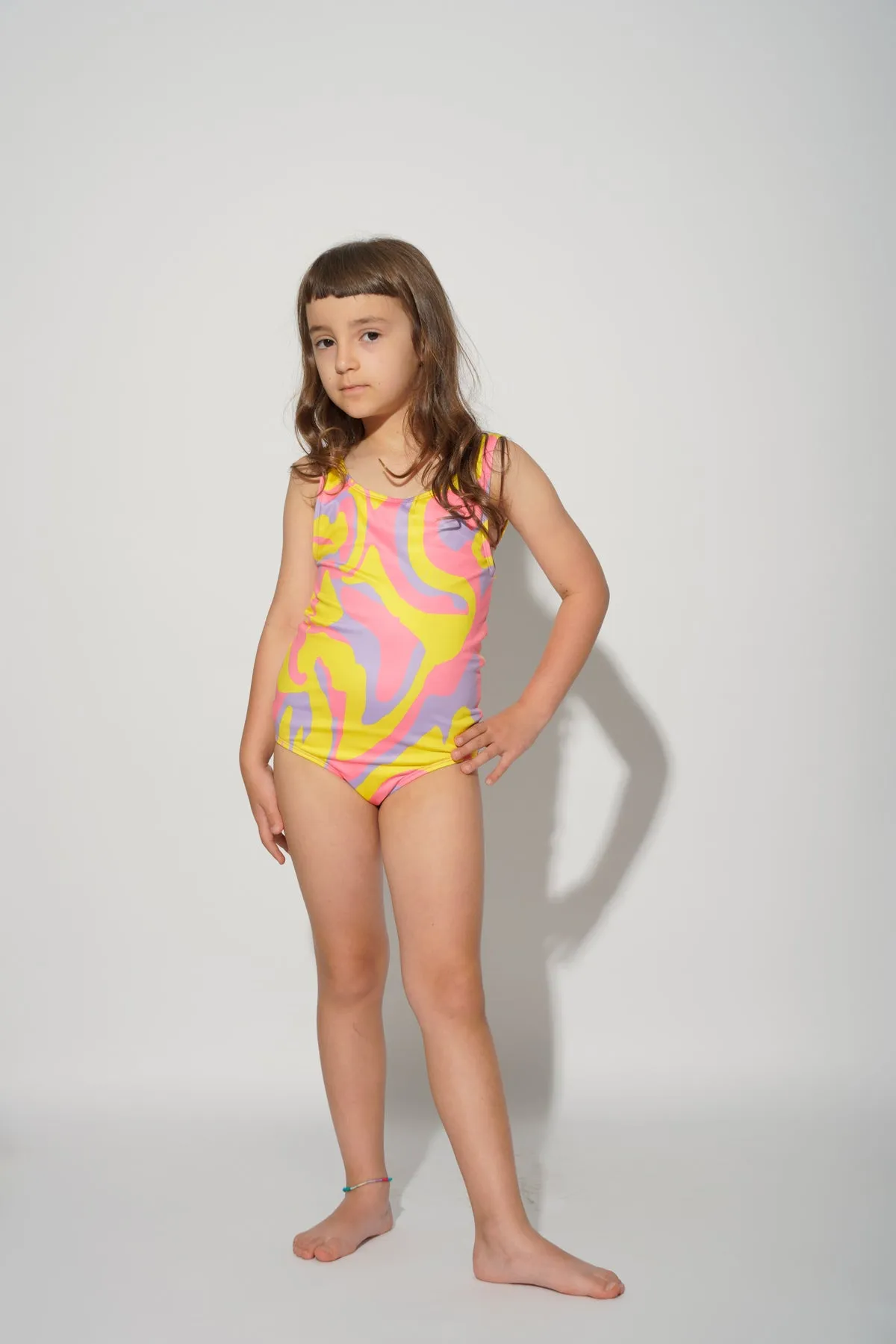 WAVY PRINT SWIMSUIT