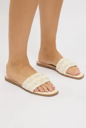 White Flat Sandals