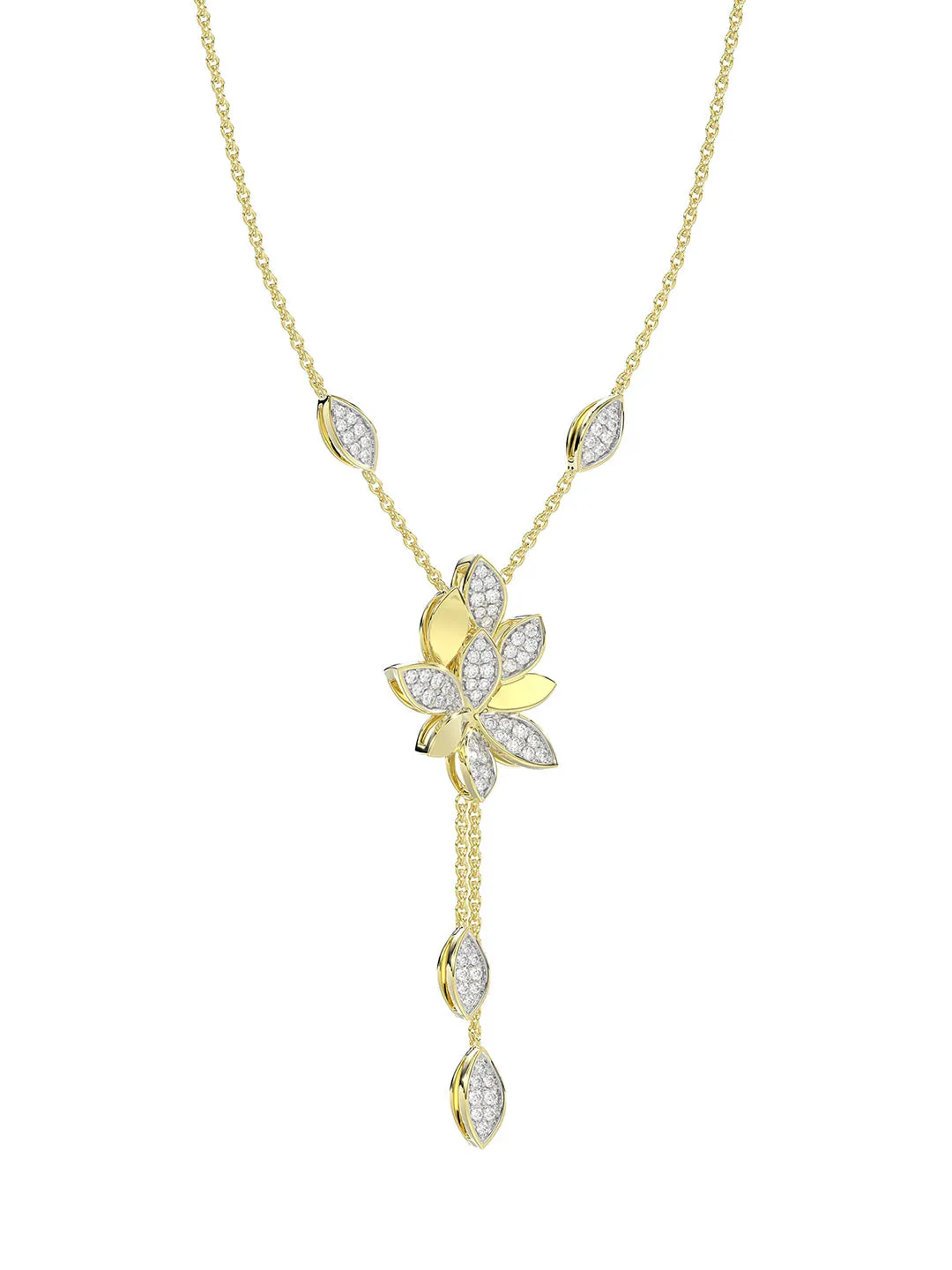 Wild Flower Yellow Gold Y Necklace