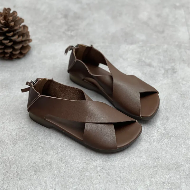 Women Summer Vintage Soft Handmade Leather Sandals