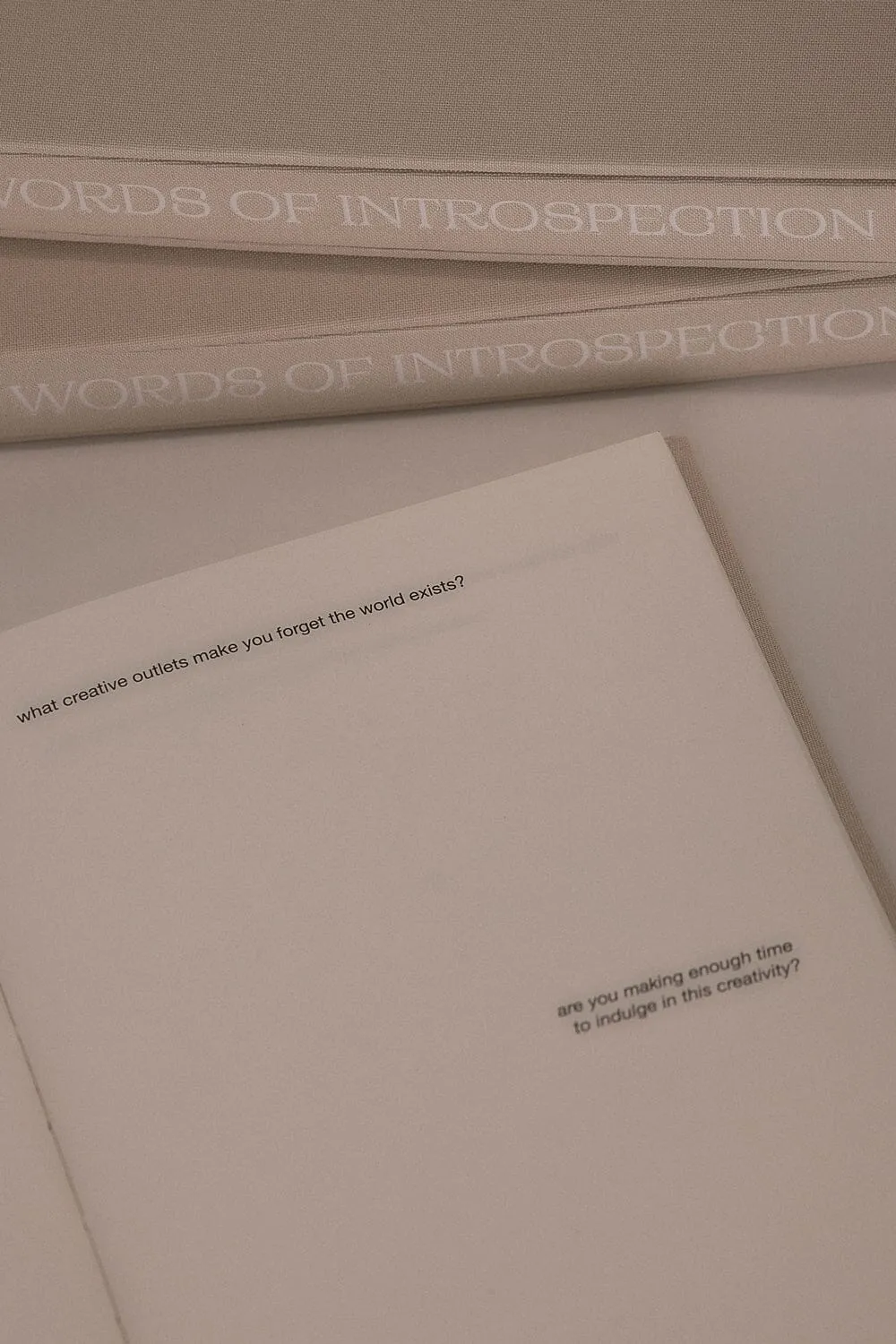 WORDS OF INTROSPECTION CREAM JOURNAL