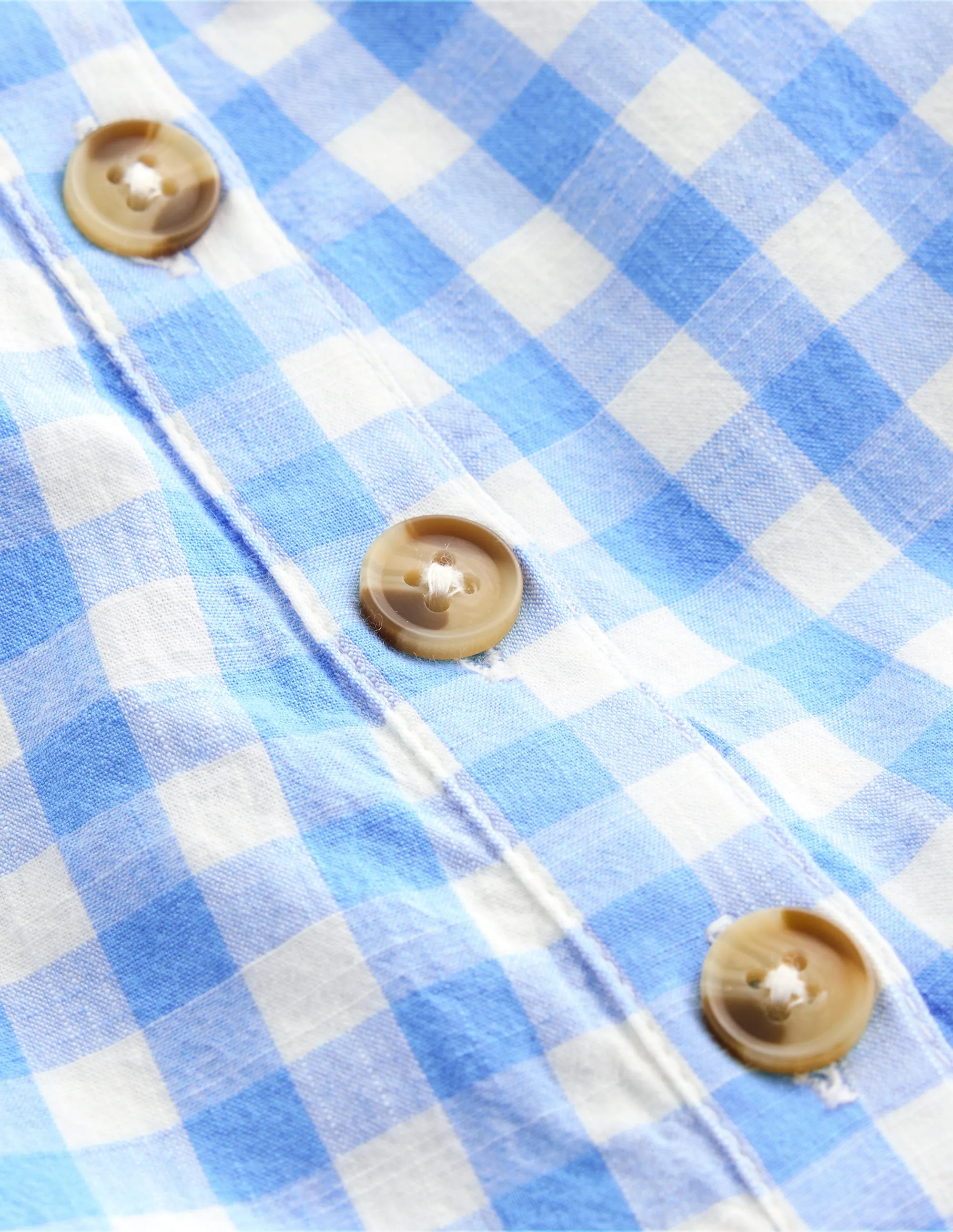 Woven Romper-Blue Gingham