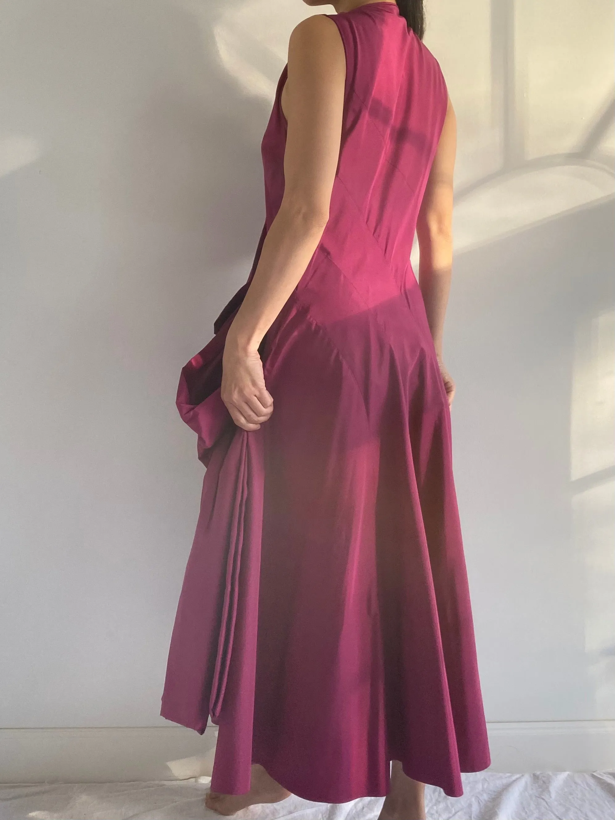Y2K Marc Jacobs Grape Draped Dress - S 2/4