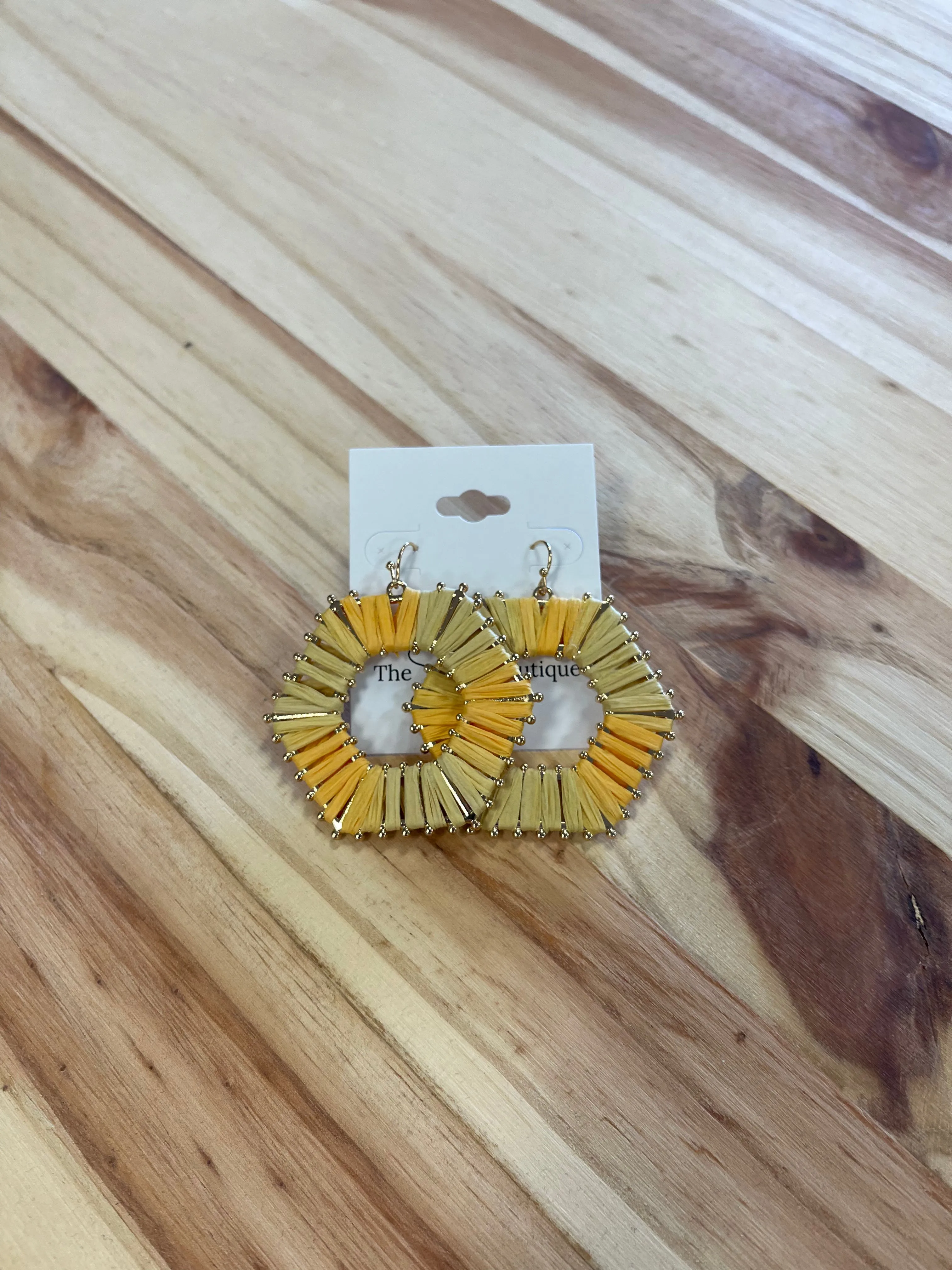 Yellow Geo Earrings