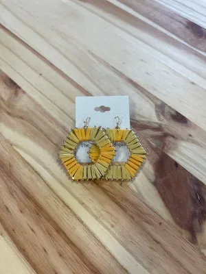 Yellow Geo Earrings