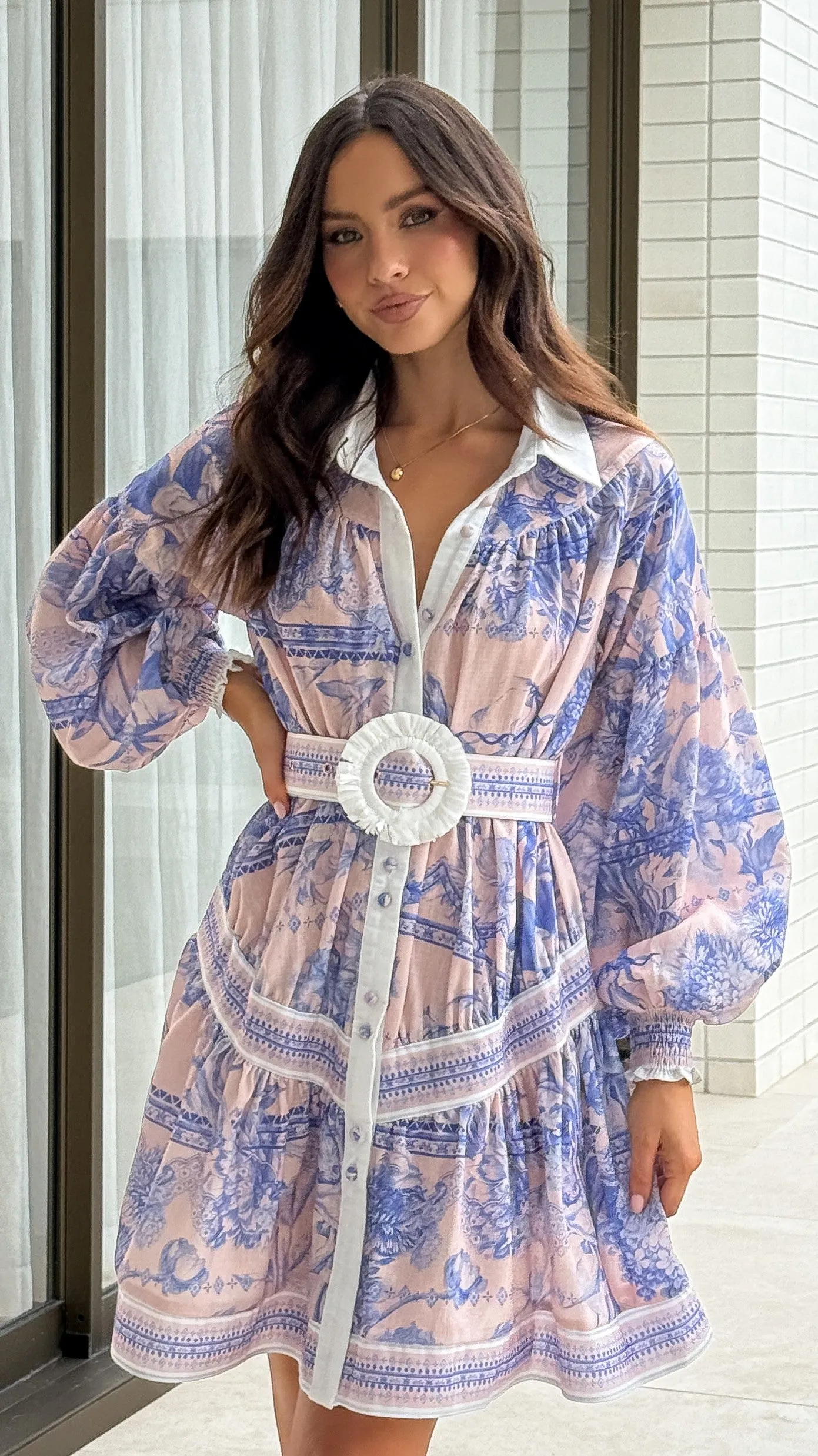 Zareen Long Sleeve Mini Dress - Bliss Doll